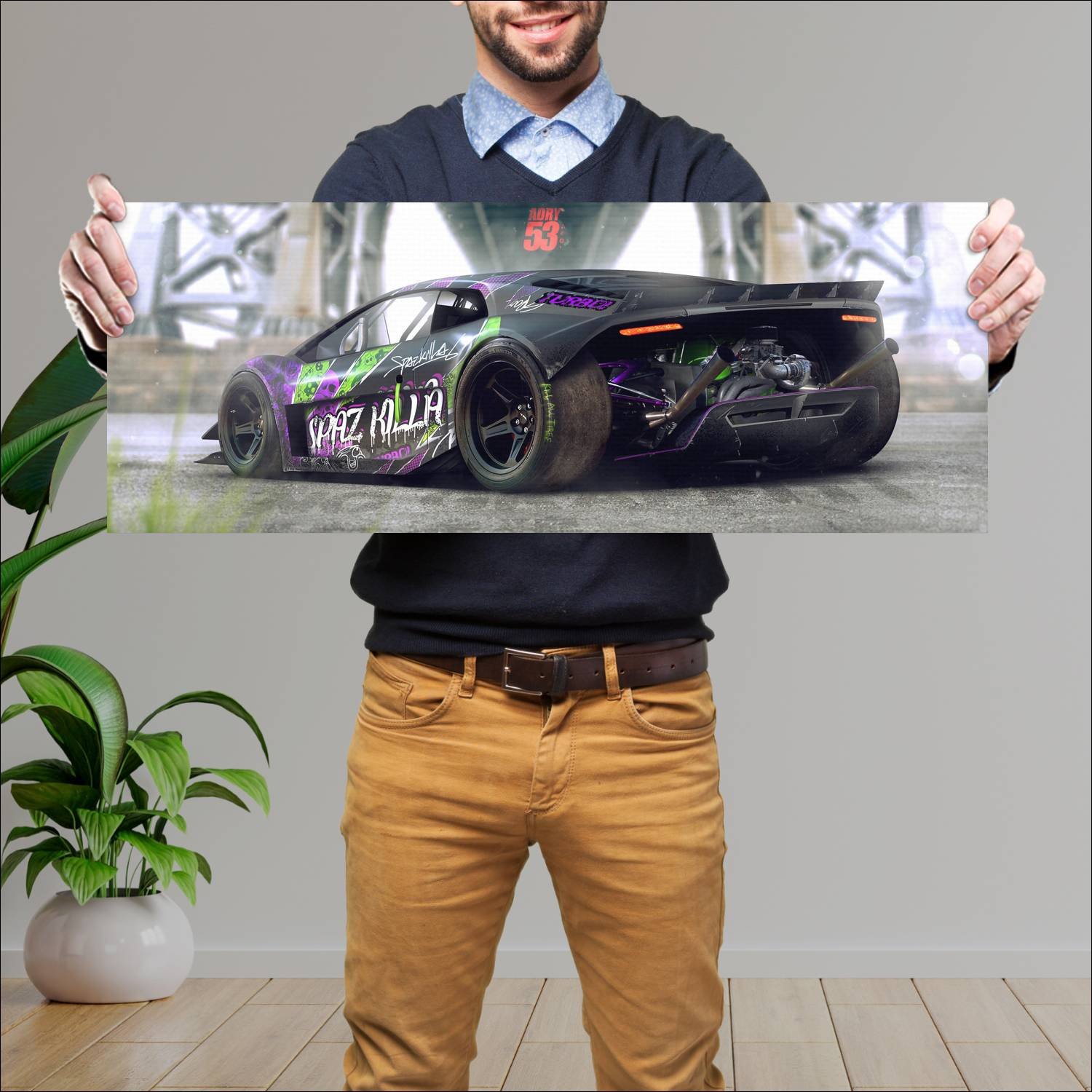 Cuadro grande 30x80cm Cola Lamborghini Lamborghini