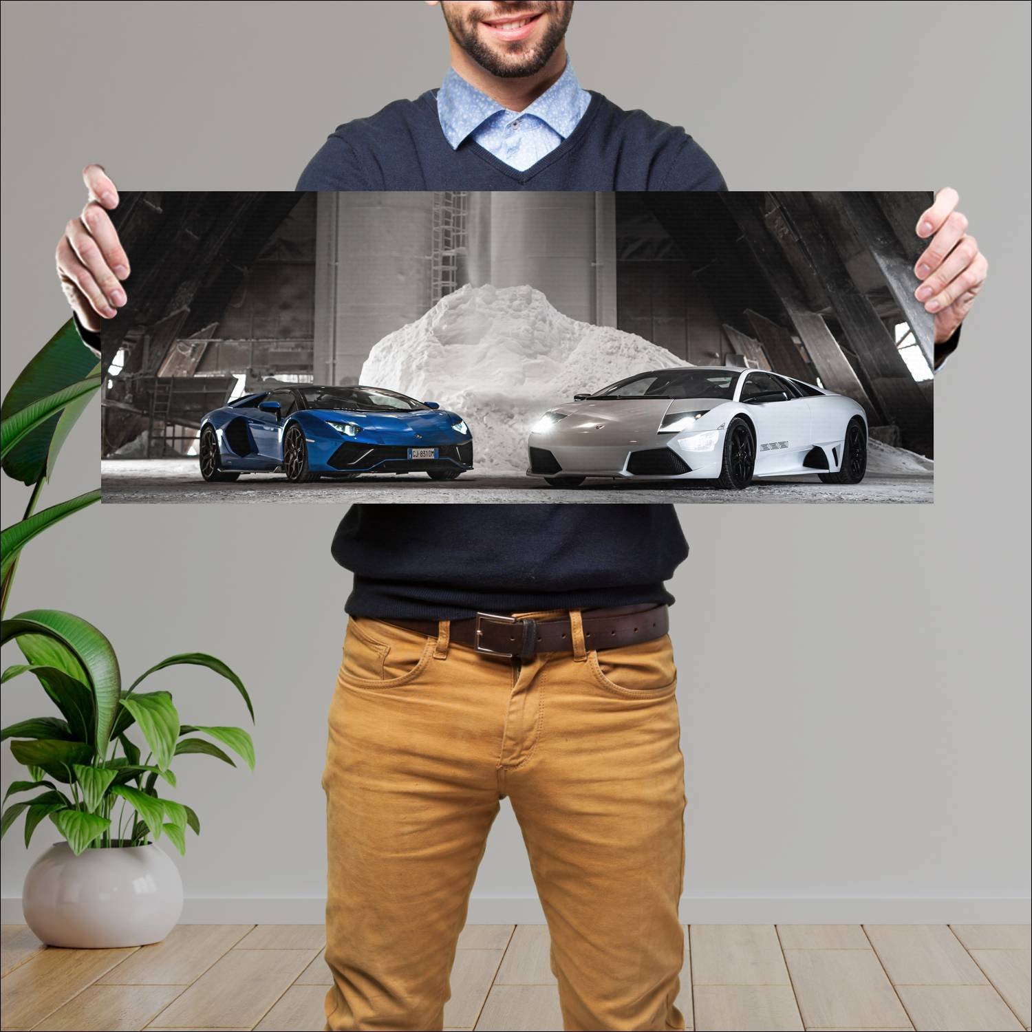 Cuadro grande 30x80cm 2007 Lamborghini Murcielago LP640 Lamborghini
