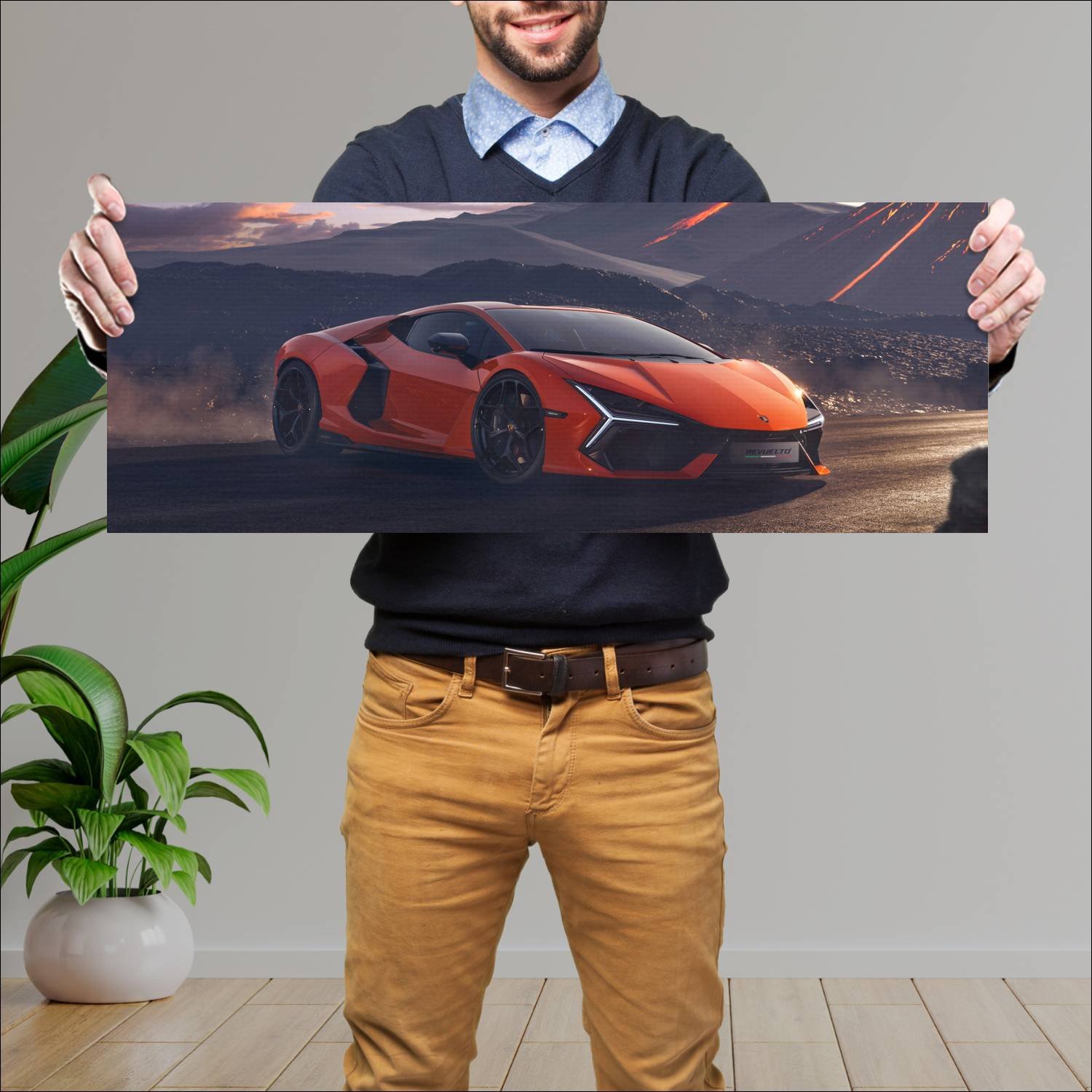 Cuadro grande 30x80cm 2024 Lamborghini Revuelto 006 Lamborghini