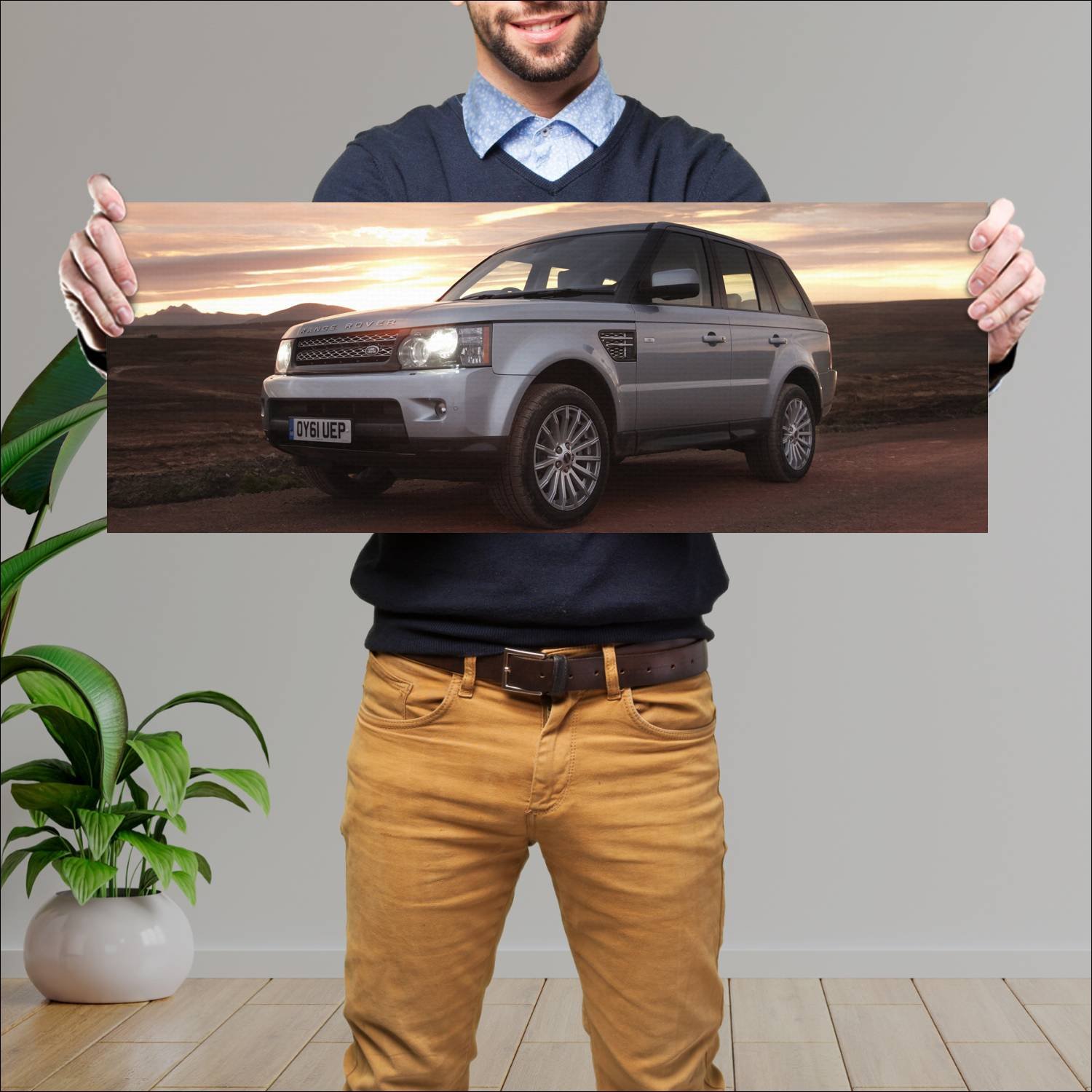 Cuadro grande 30x80cm 2009 range rover sport hse u 83 Land Rover