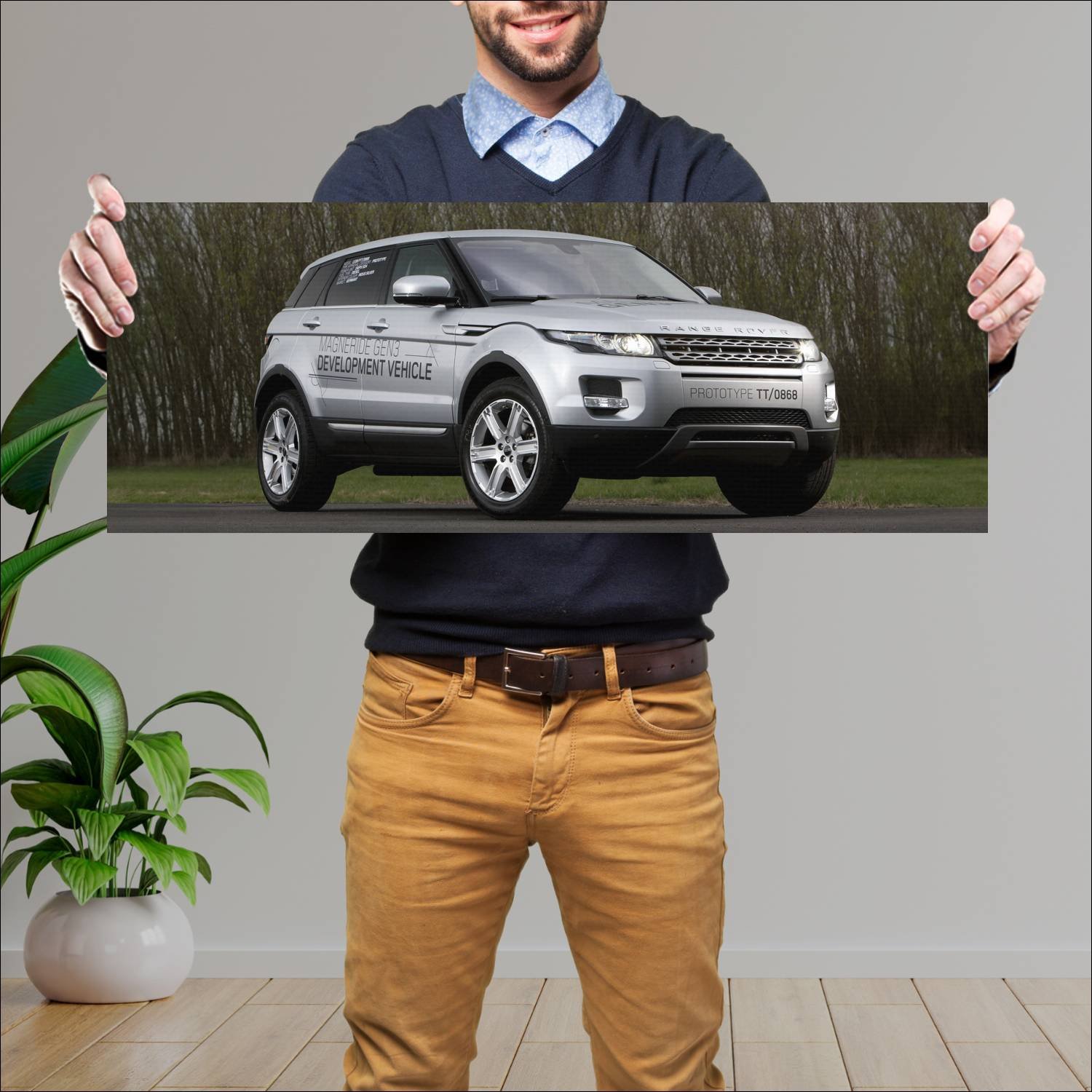 Cuadro grande 30x80cm 2011 range rover evoque magn 141 Land Rover