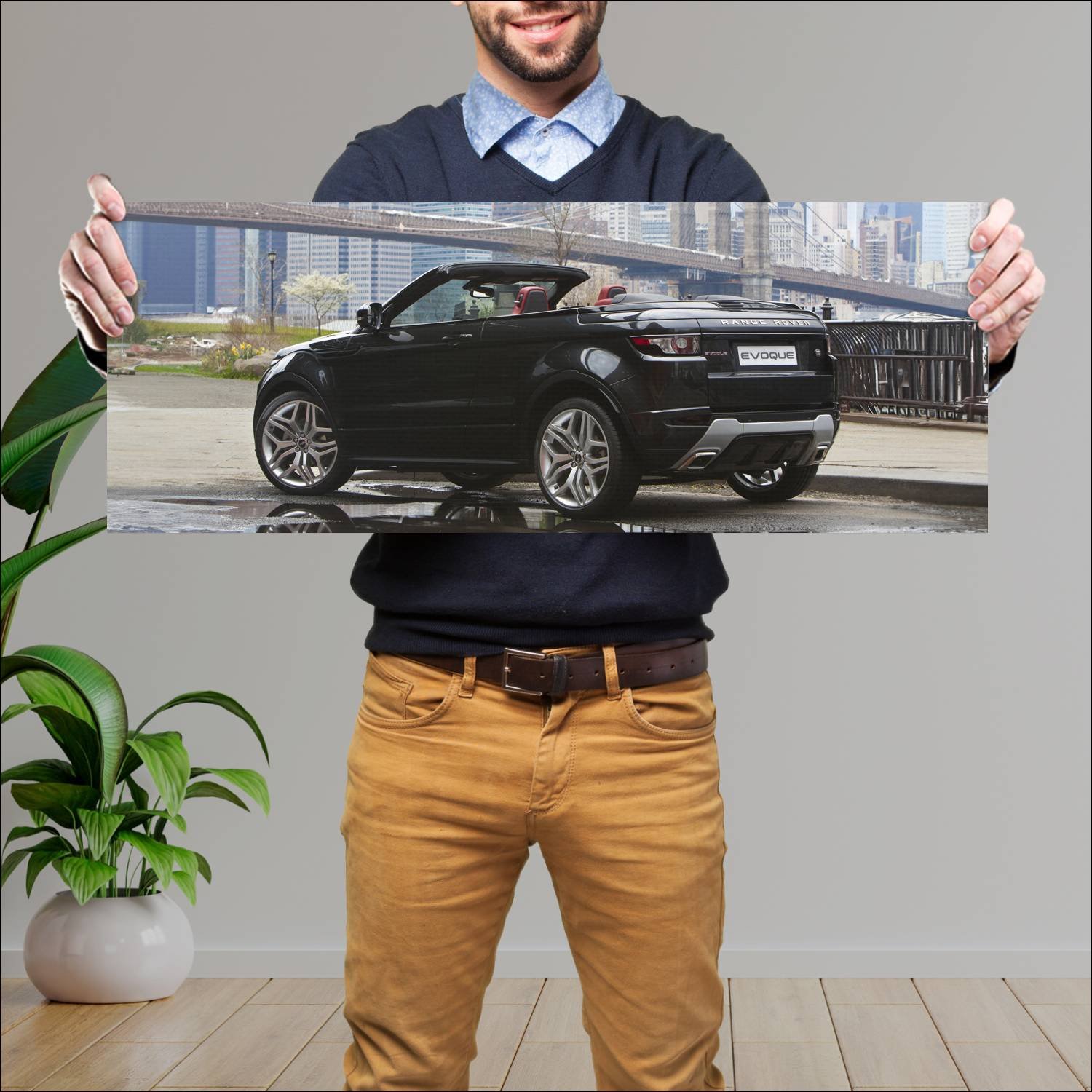 Cuadro grande 30x80cm 2012 range rover evoque conv 162 Land Rover
