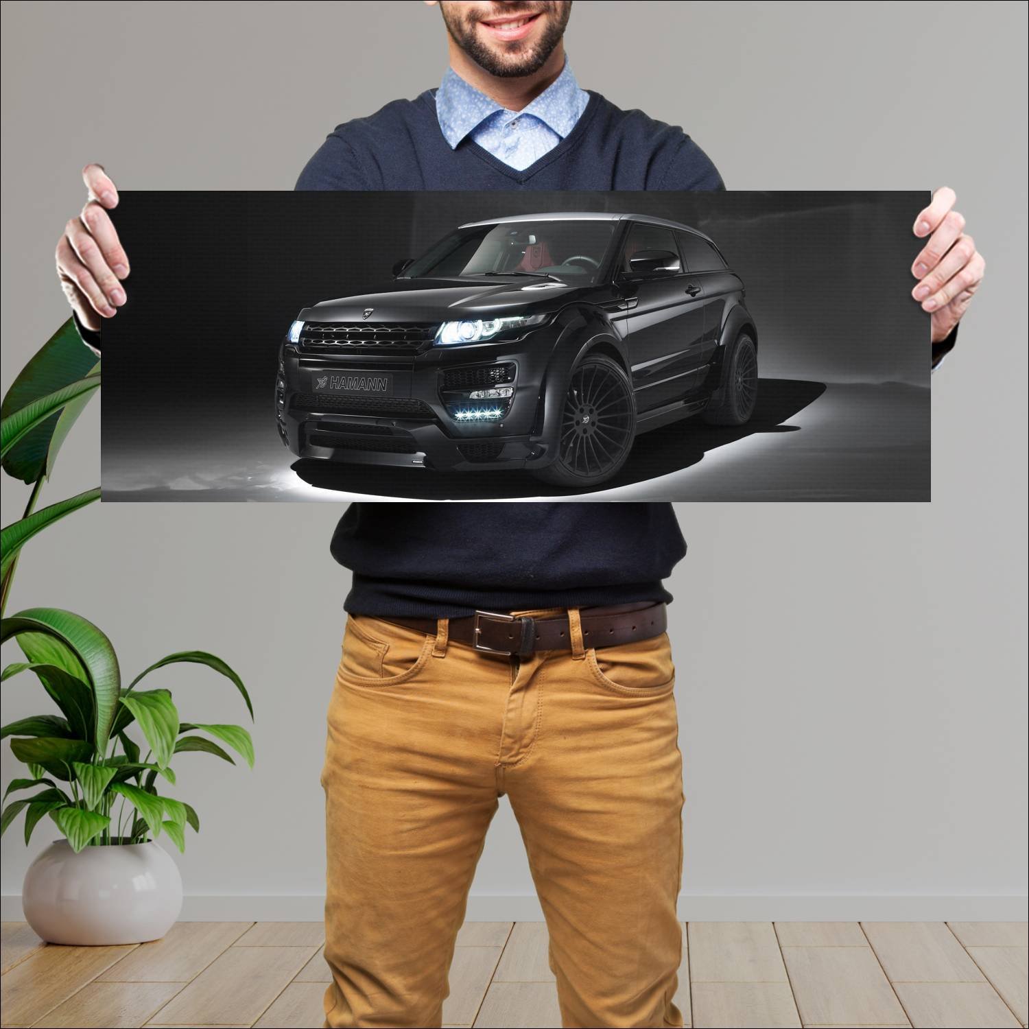 Cuadro grande 30x80cm 2012 range rover evoque coup 164 Land Rover