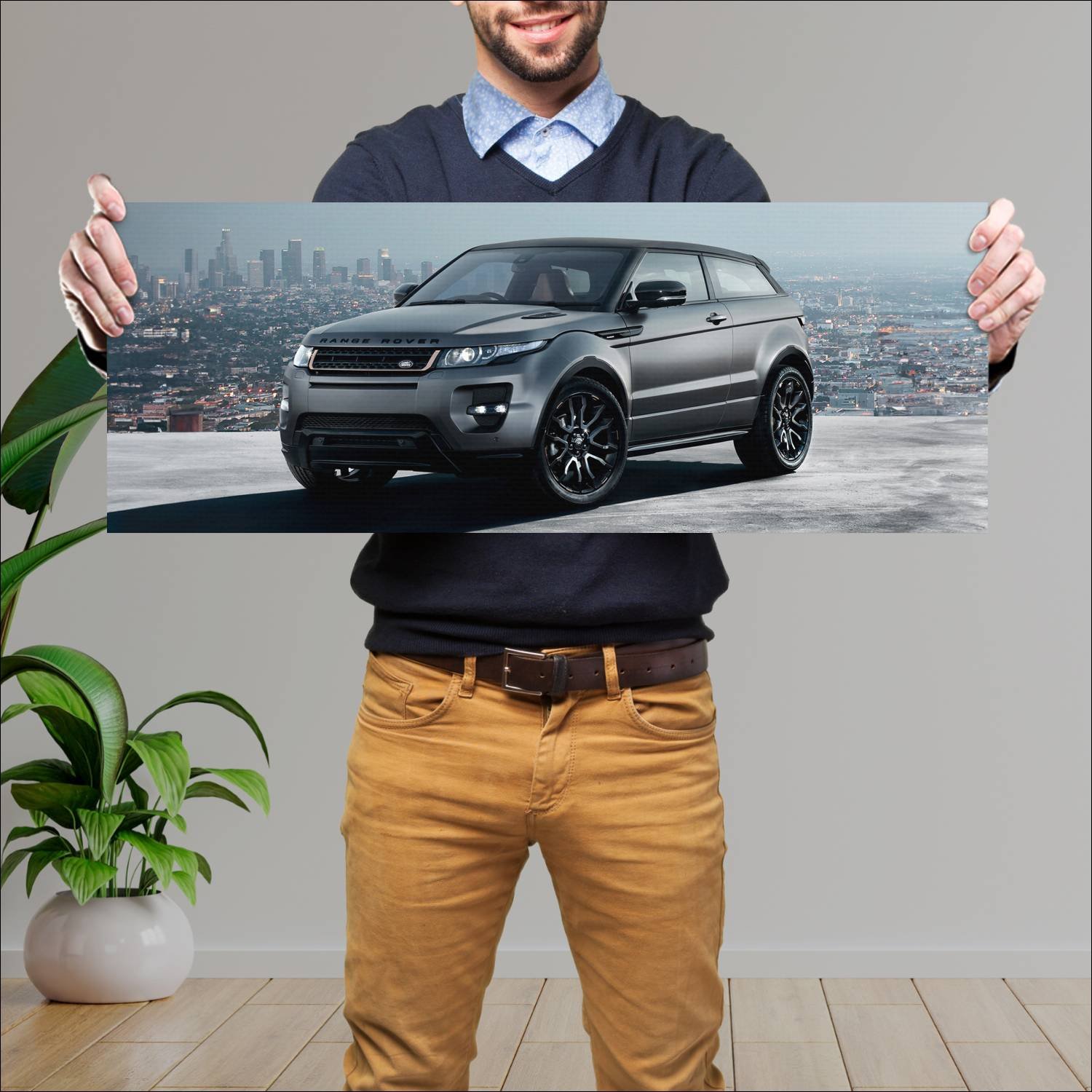 Cuadro grande 30x80cm 2012 range rover evoque coup 165 Land Rover
