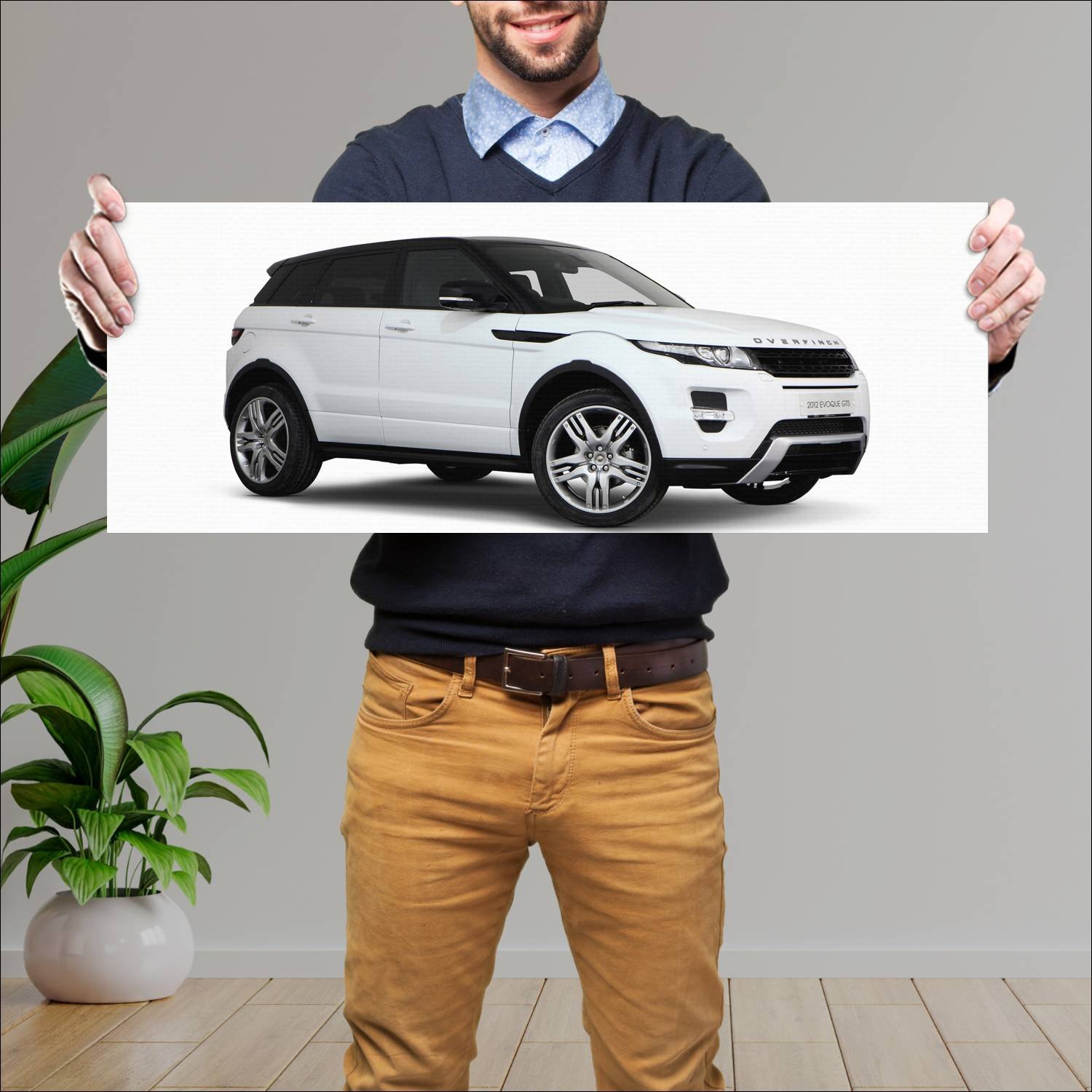 Cuadro grande 30x80cm 2012 range rover evoque gts 166 Land Rover