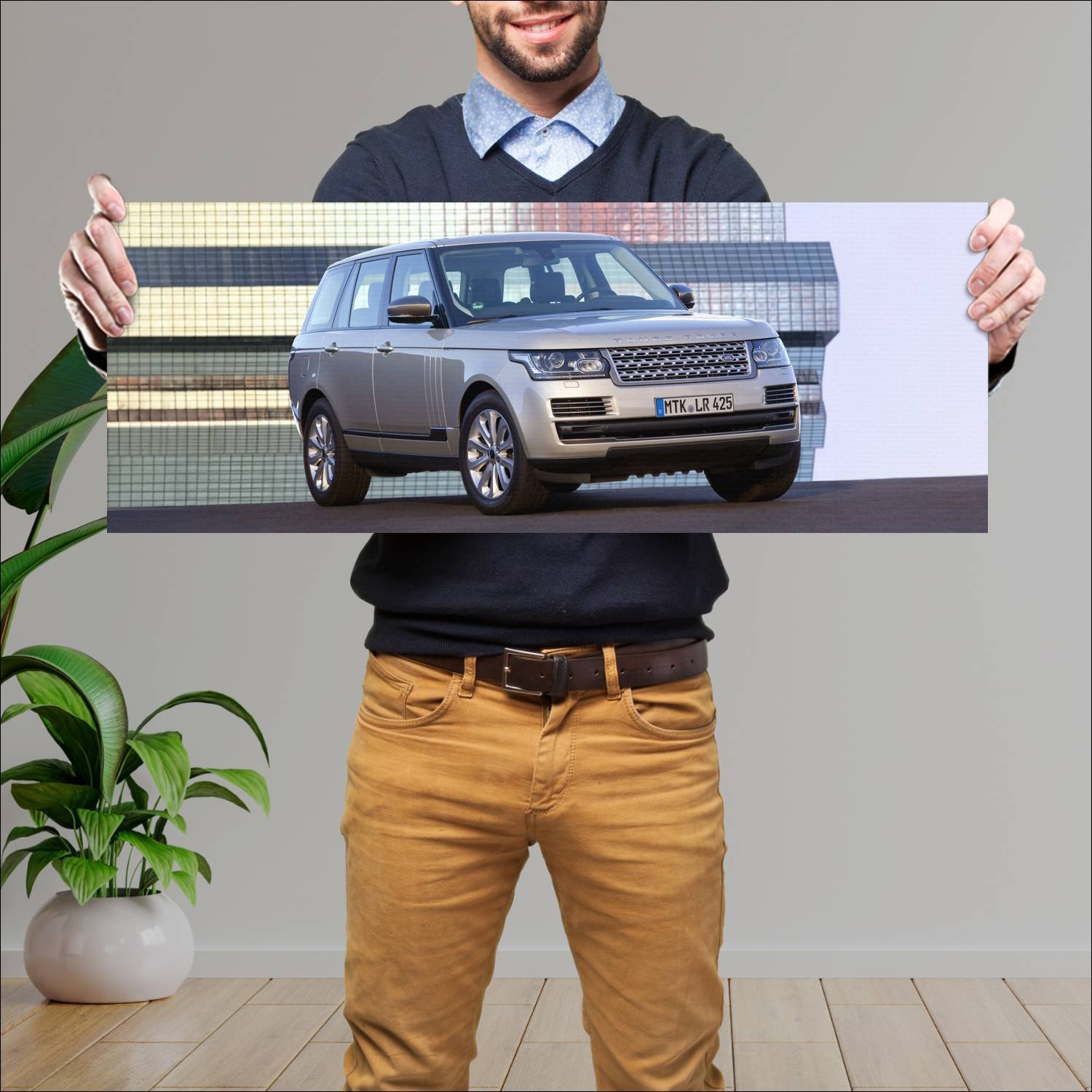 Cuadro grande 30x80cm 2012 range rover vogue auto 169 Land Rover