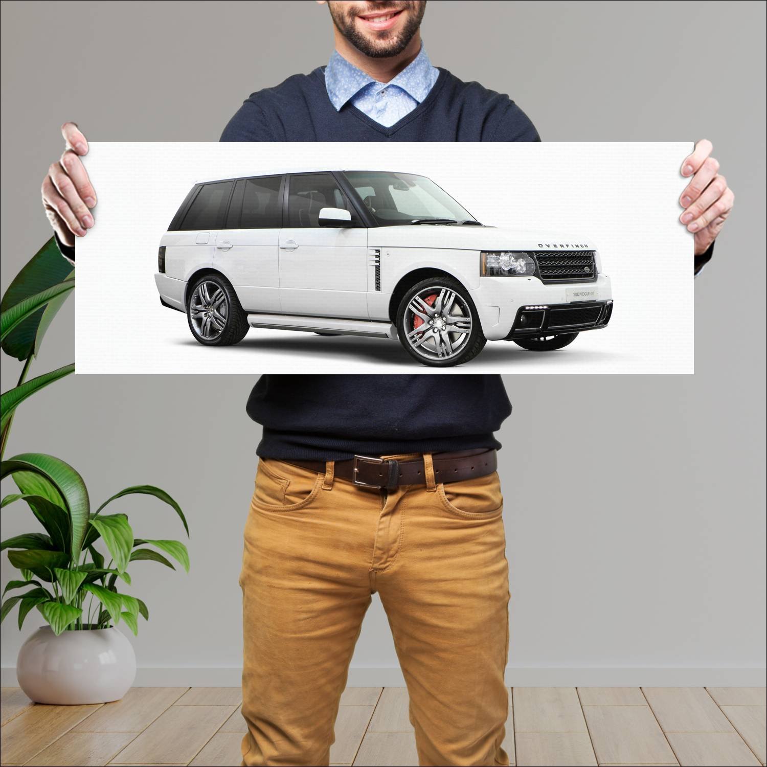 Cuadro grande 30x80cm 2012 range rover vogue gt by 170 Land Rover