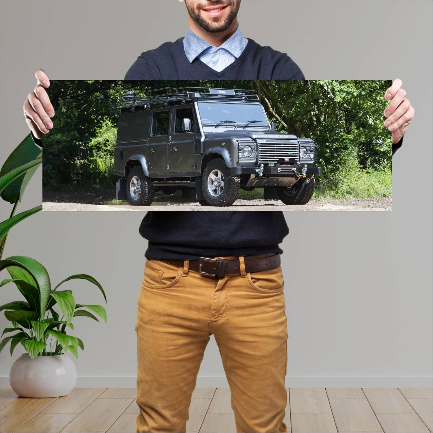 Cuadro grande 30x80cm 2013 land rover defender div 173 Land Rover