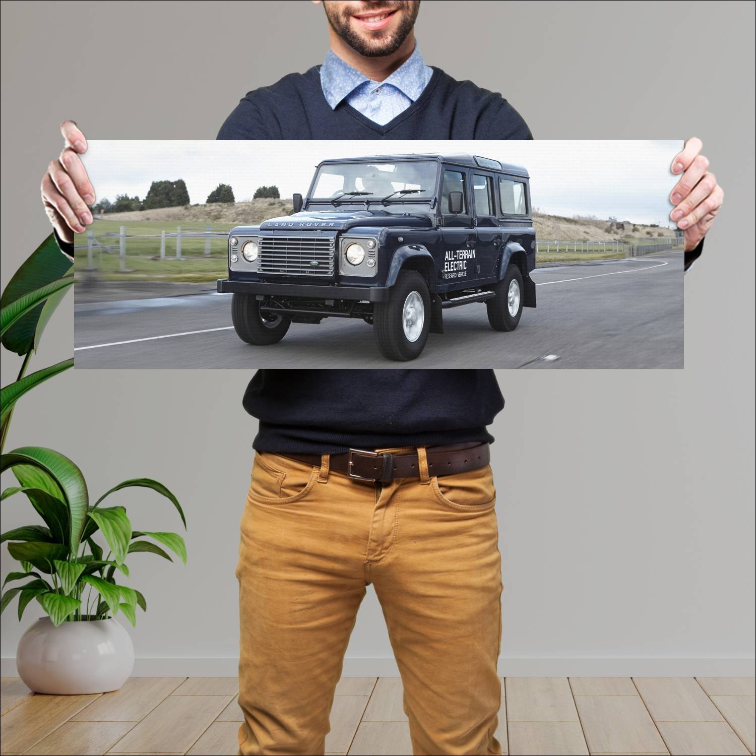 Cuadro grande 30x80cm 2013 land rover defender ele 174 Land Rover