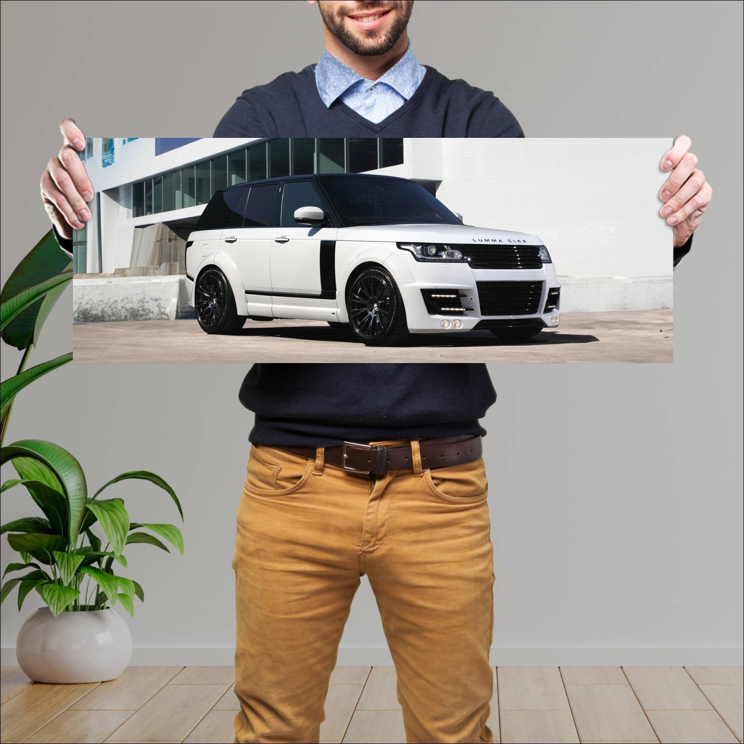 Cuadro grande 30x80cm 2013 lumma clr r auto 180 Land Rover