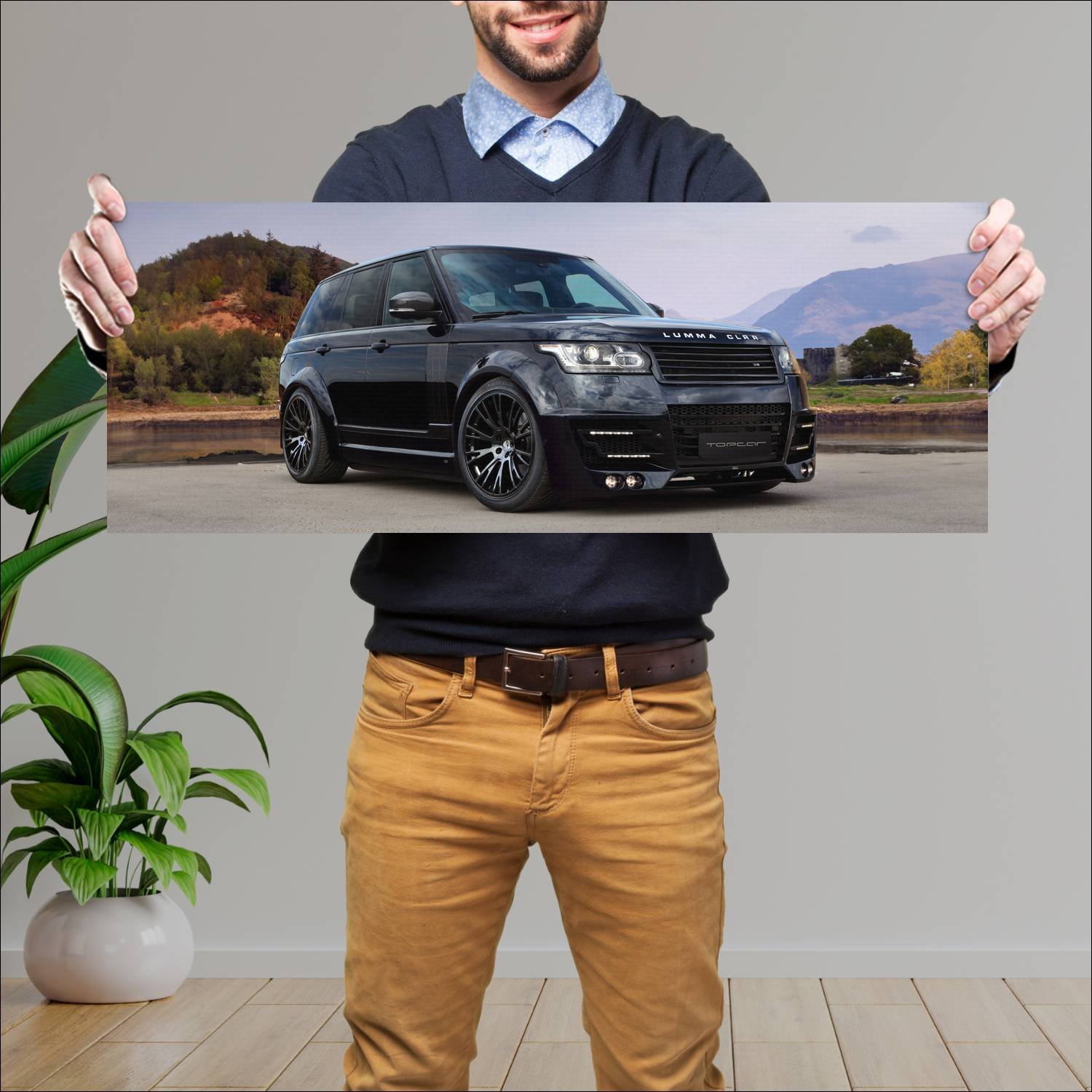 Cuadro grande 30x80cm 2013 lumma clr r auto 181 Land Rover