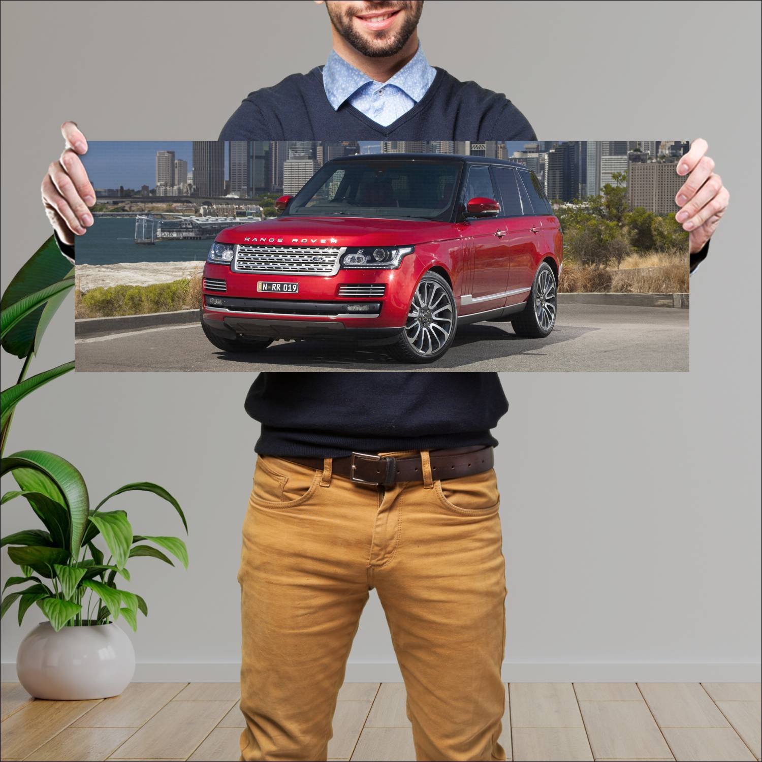 Cuadro grande 30x80cm 2013 range rover autobiograp 188 Land Rover