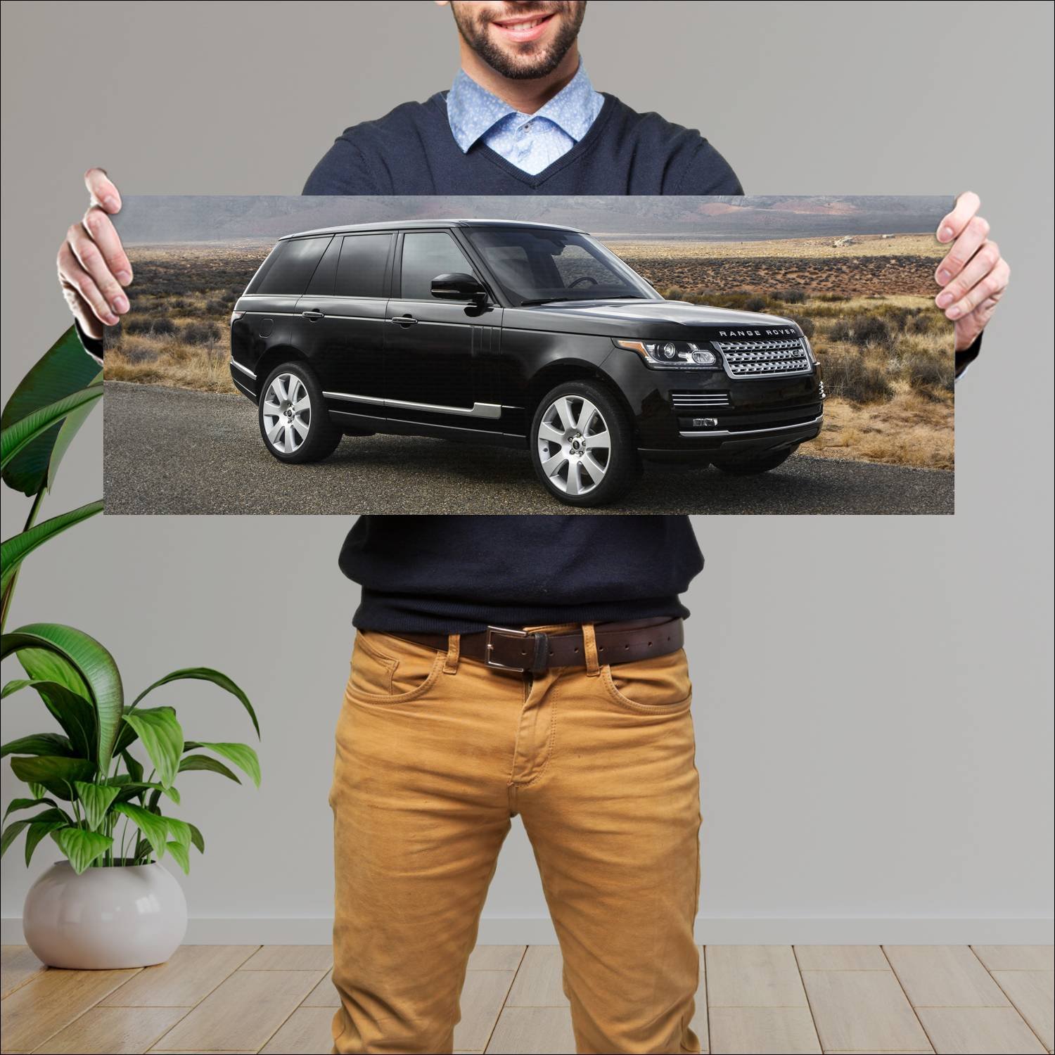Cuadro grande 30x80cm 2013 range rover autobiograp 189 Land Rover