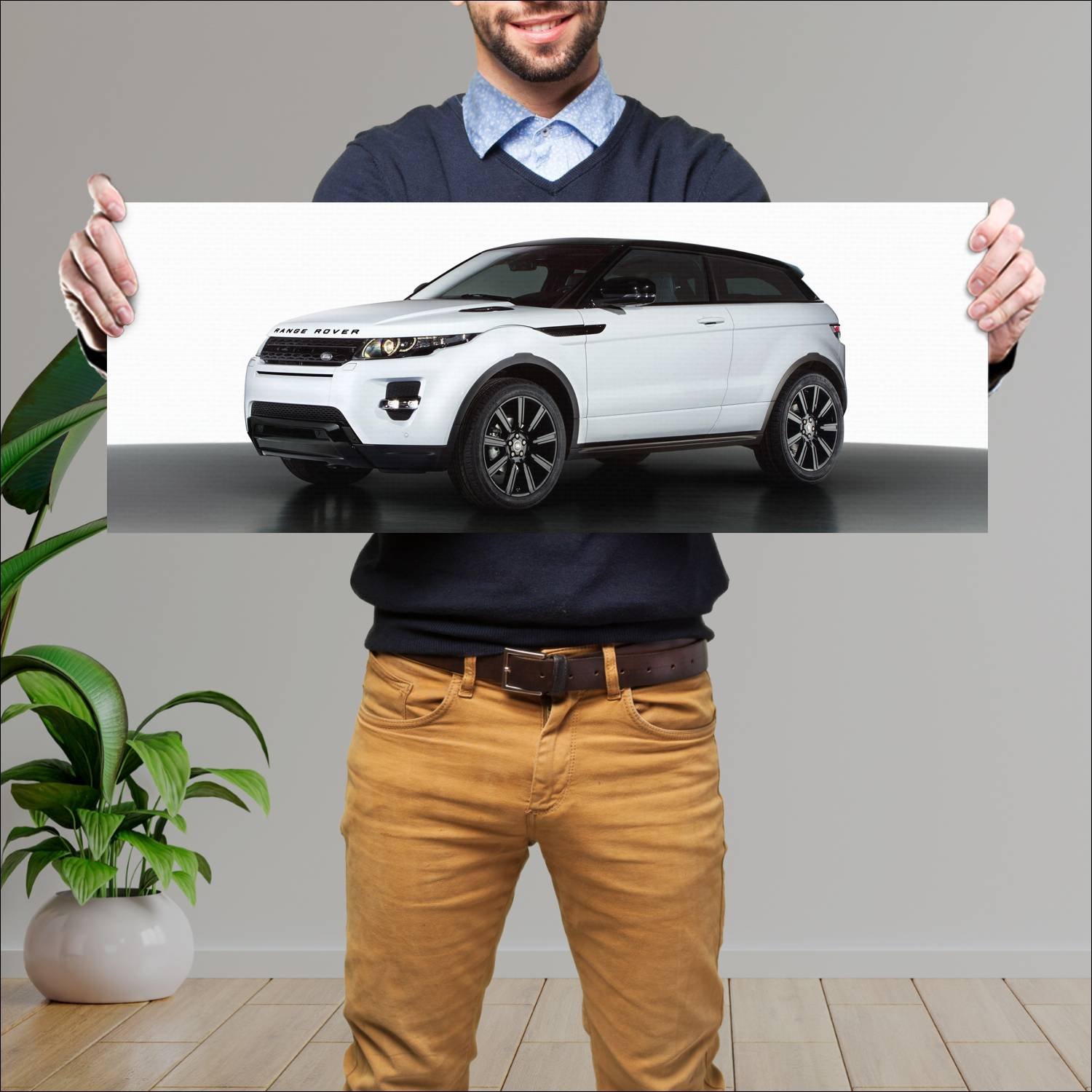 Cuadro grande 30x80cm 2013 range rover evoque coup 193 Land Rover