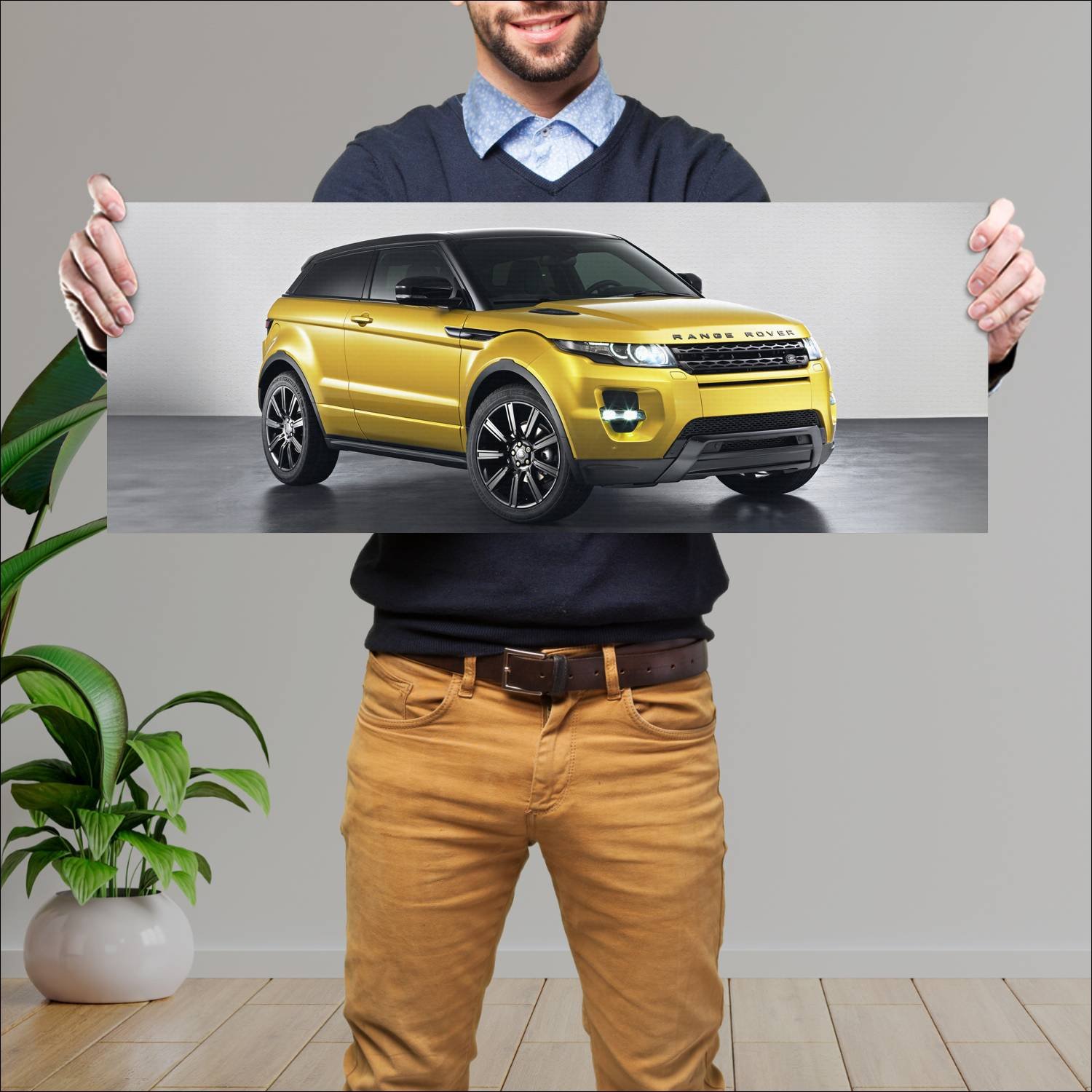 Cuadro grande 30x80cm 2013 range rover evoque coup 194 Land Rover