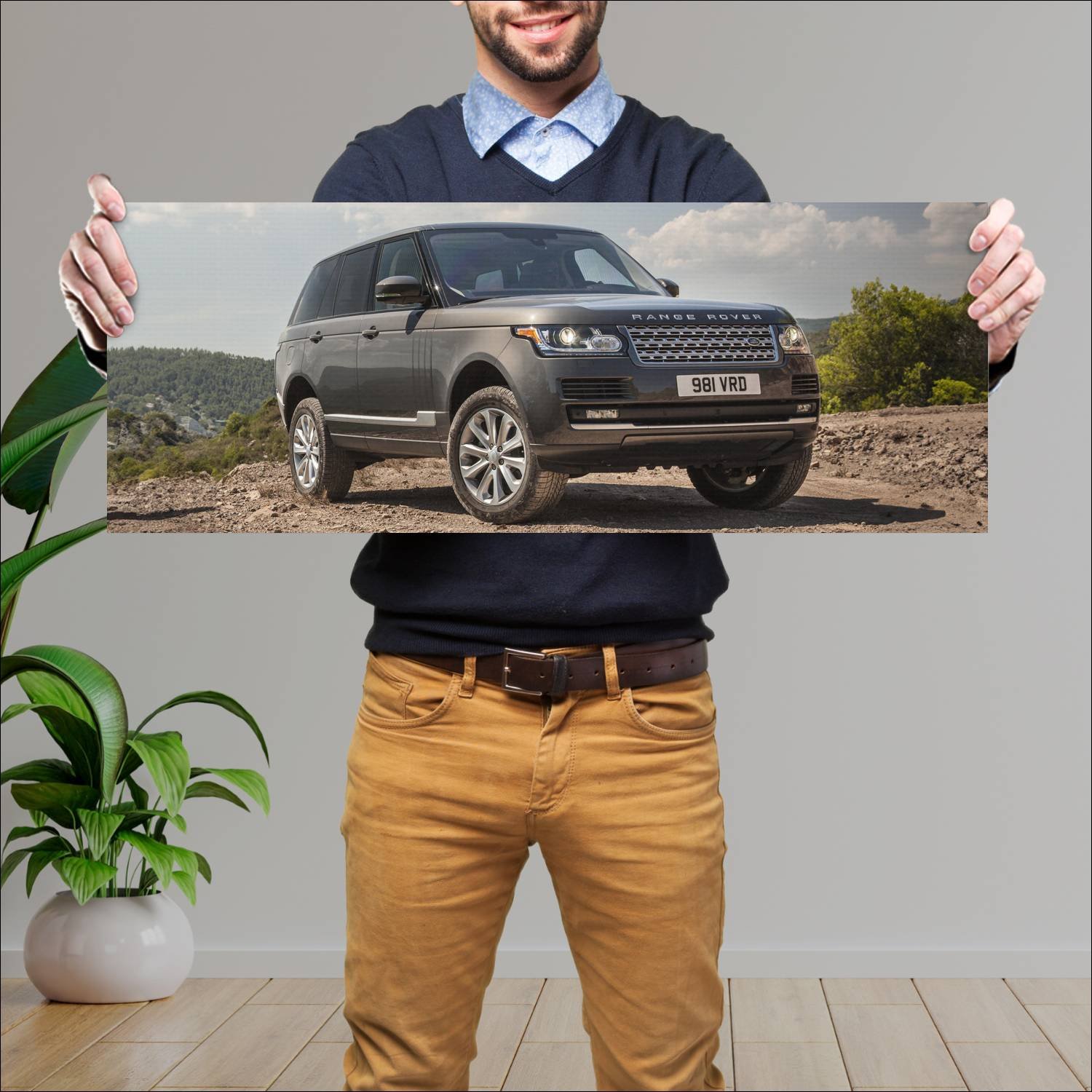 Cuadro grande 30x80cm 2013 range rover hse us Land Rover
