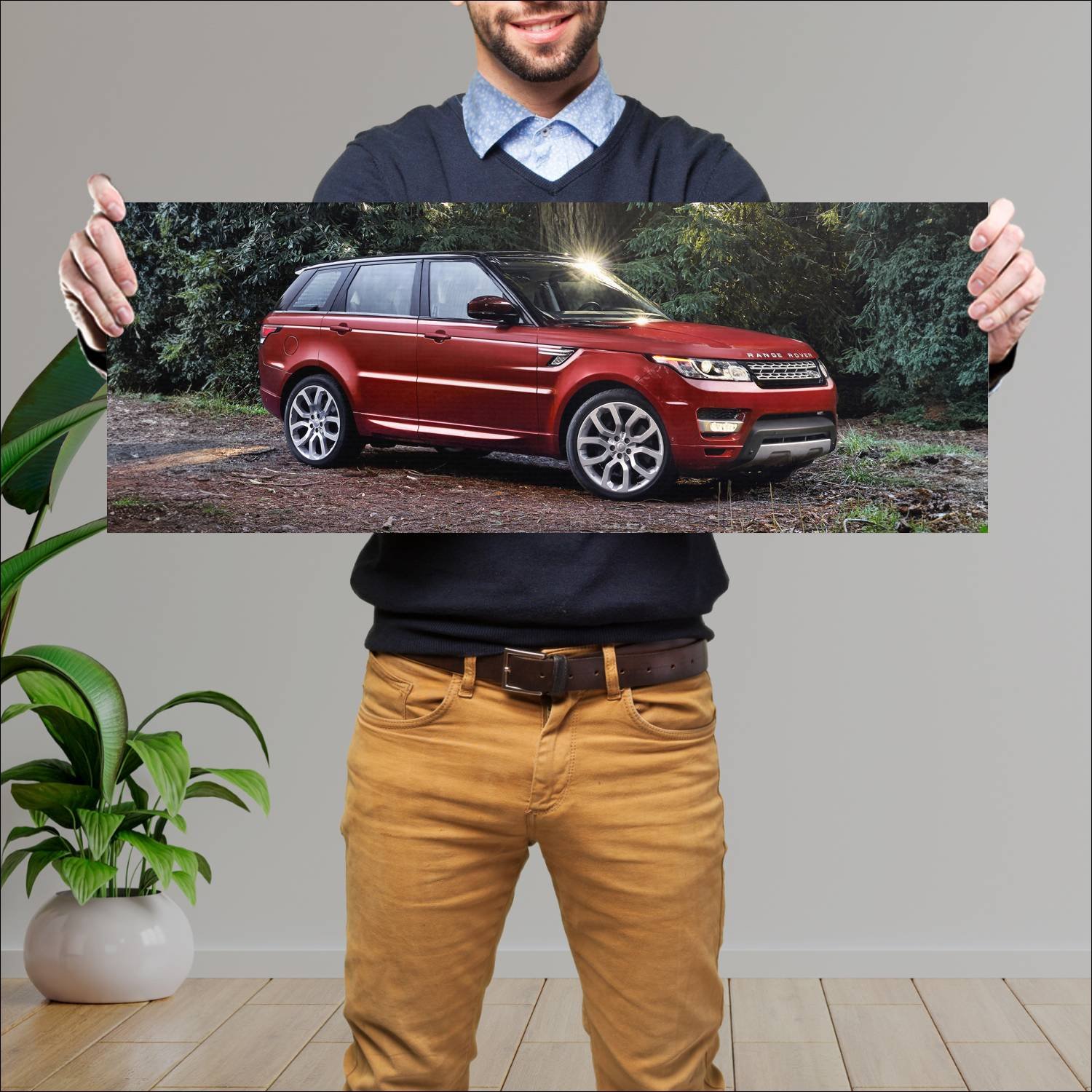 Cuadro grande 30x80cm 2013 range rover sport autob 198 Land Rover