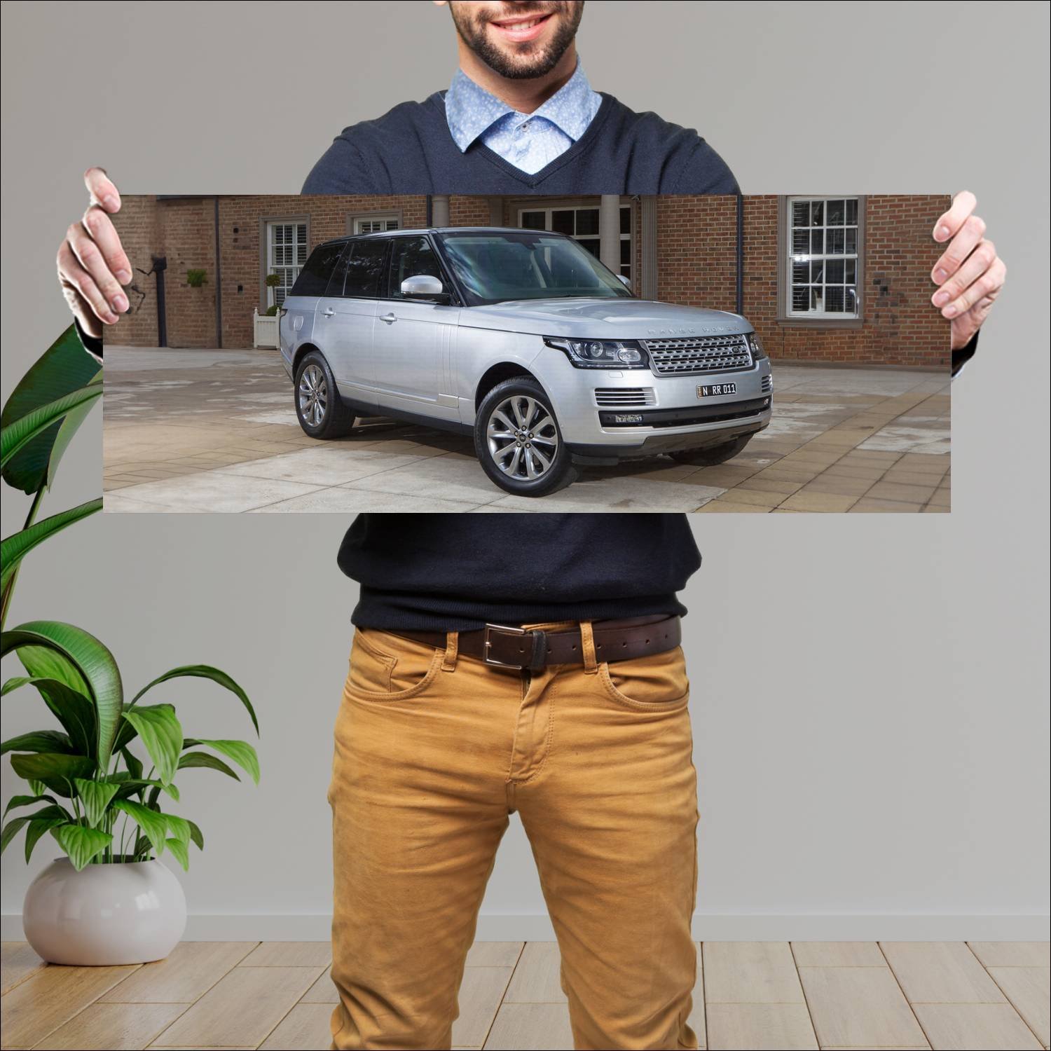 Cuadro grande 30x80cm 2013 range rover vogue au 36 209 Land Rover