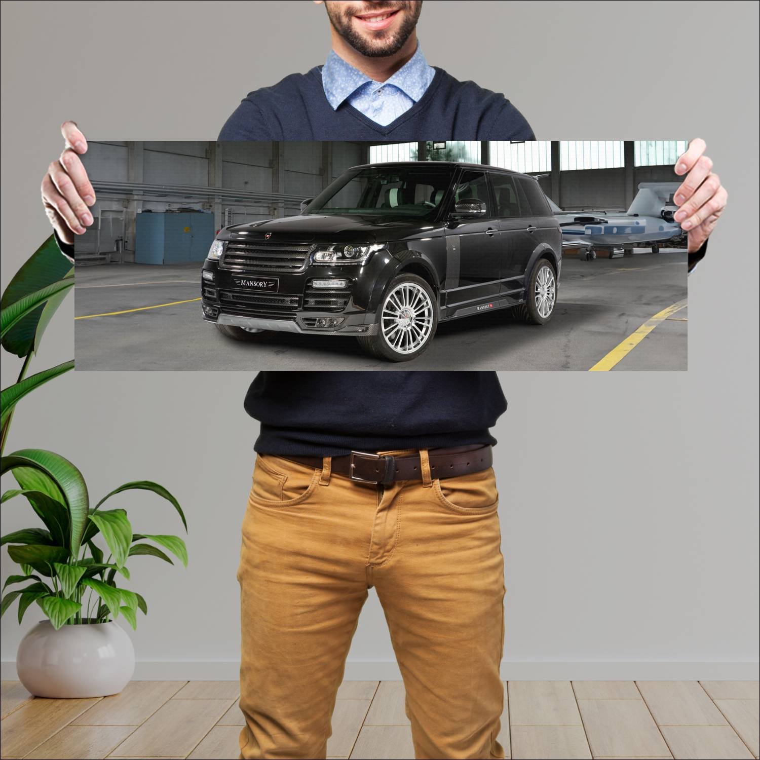Cuadro grande 30x80cm 2013 range rover vogue by ma 210 Land Rover