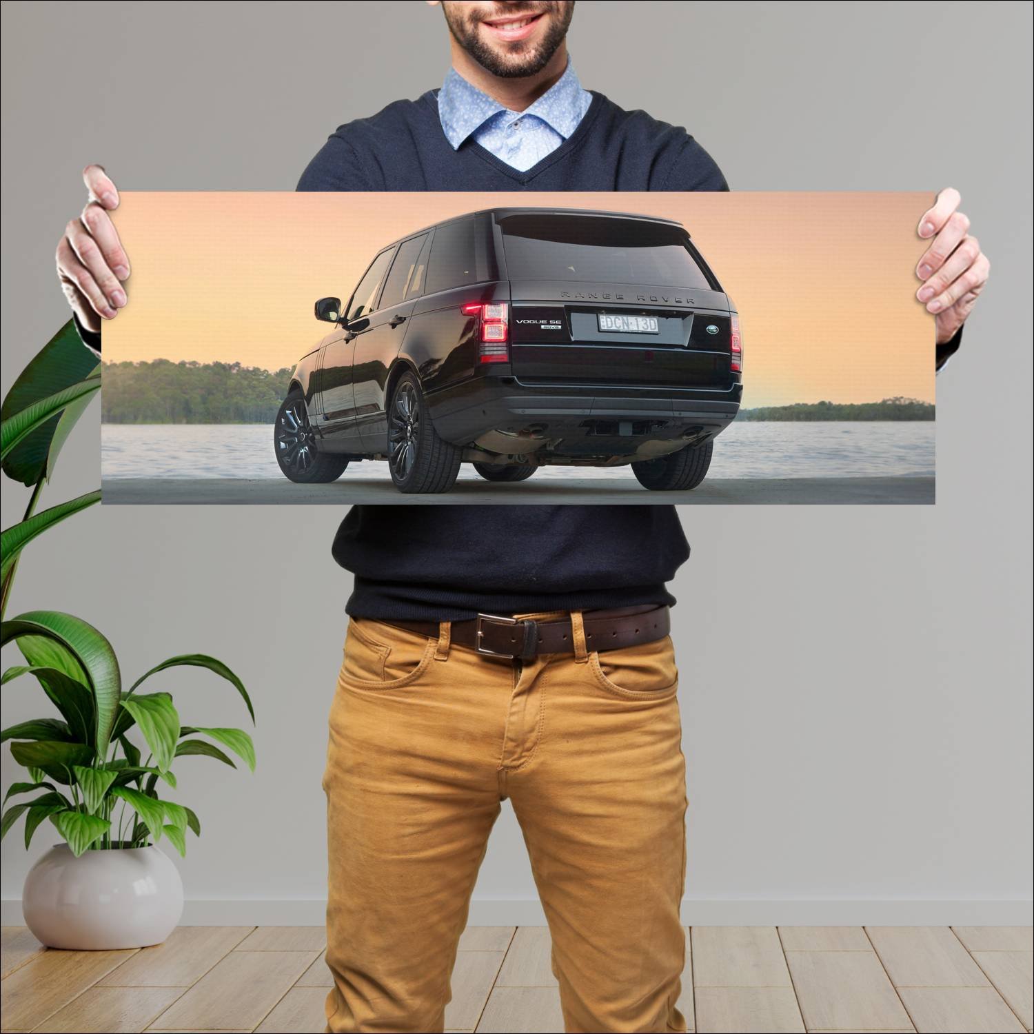 Cuadro grande 30x80cm 2013 range rover vogue se bl 213 Land Rover