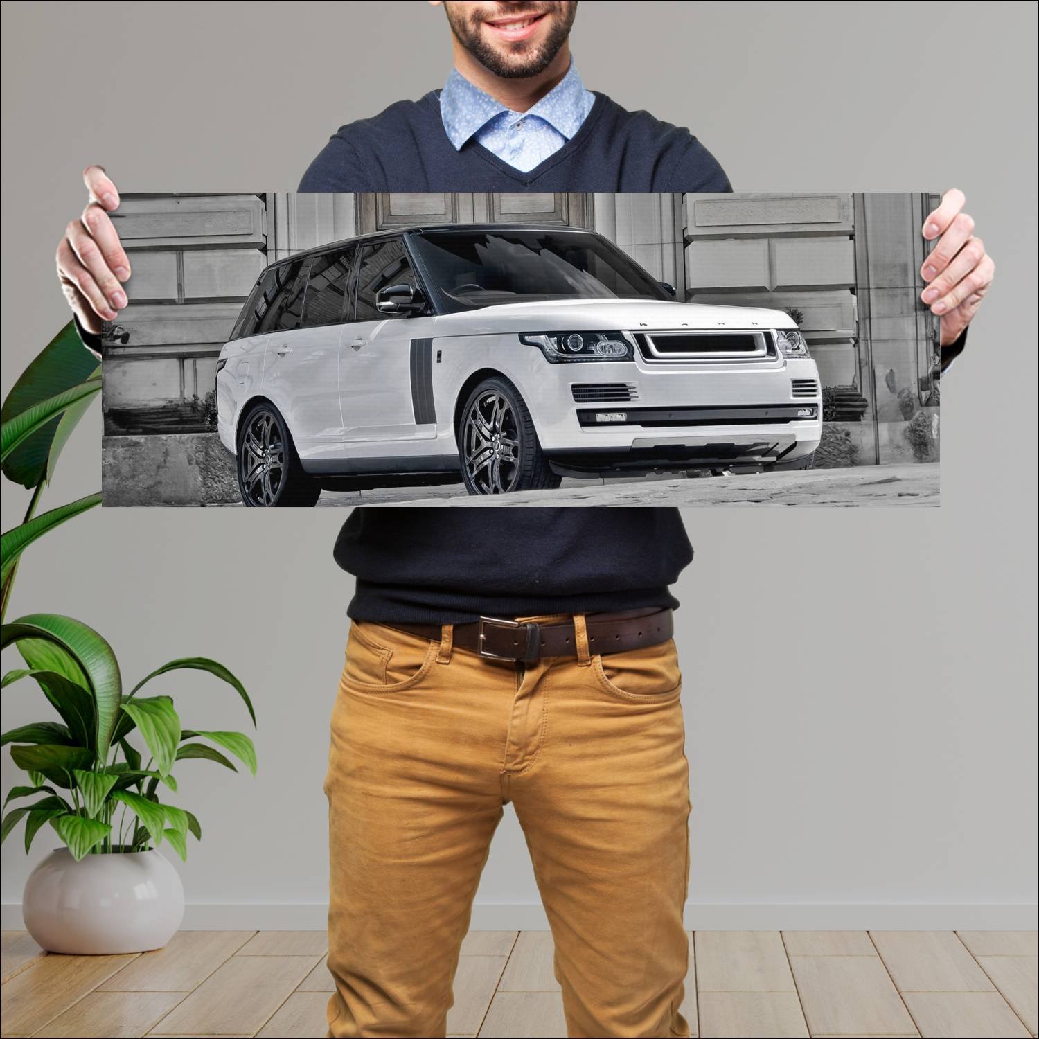 Cuadro grande 30x80cm 2013 range rover vogue signa 214 Land Rover