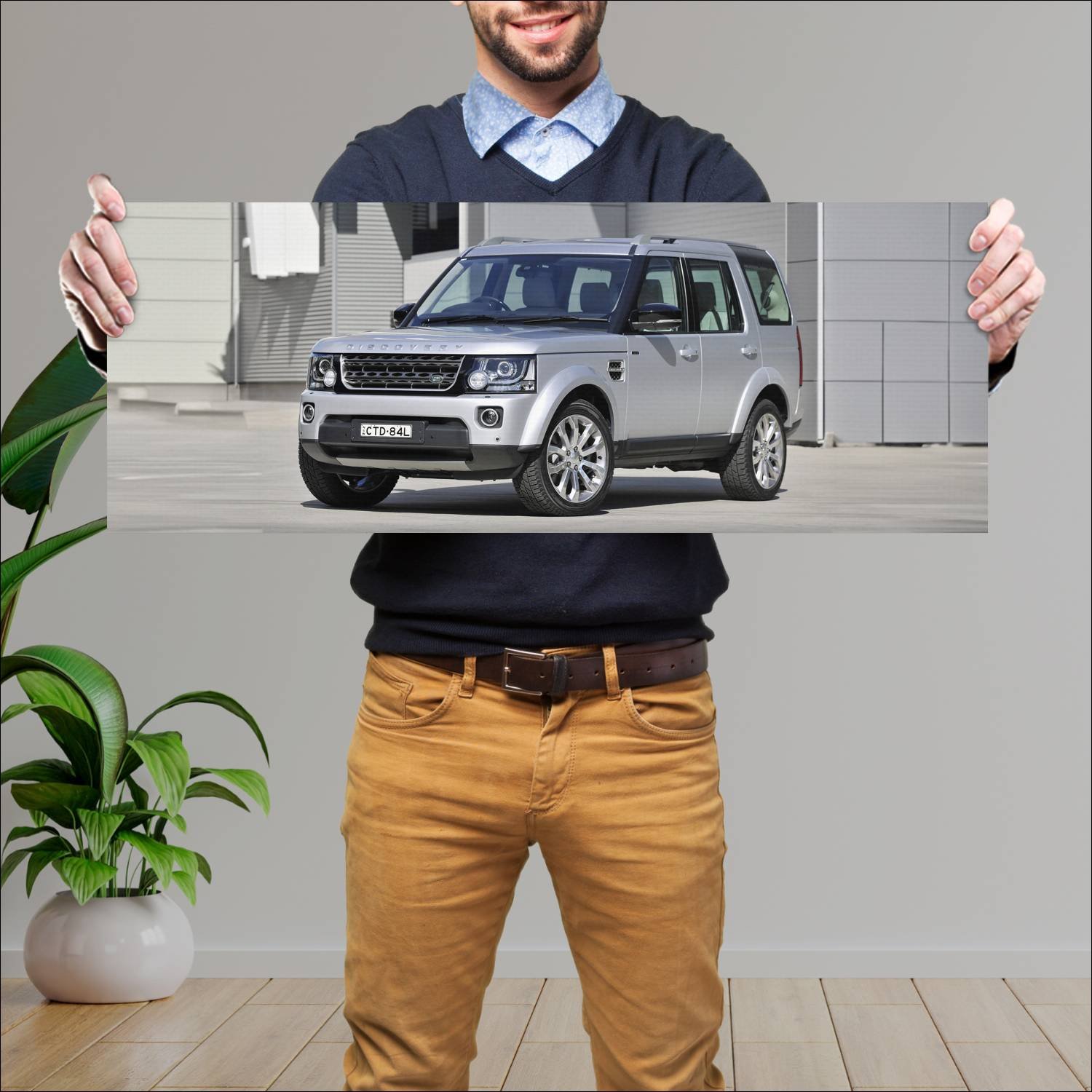 Cuadro grande 30x80cm 2014 land rover discovery xx 222 Land Rover