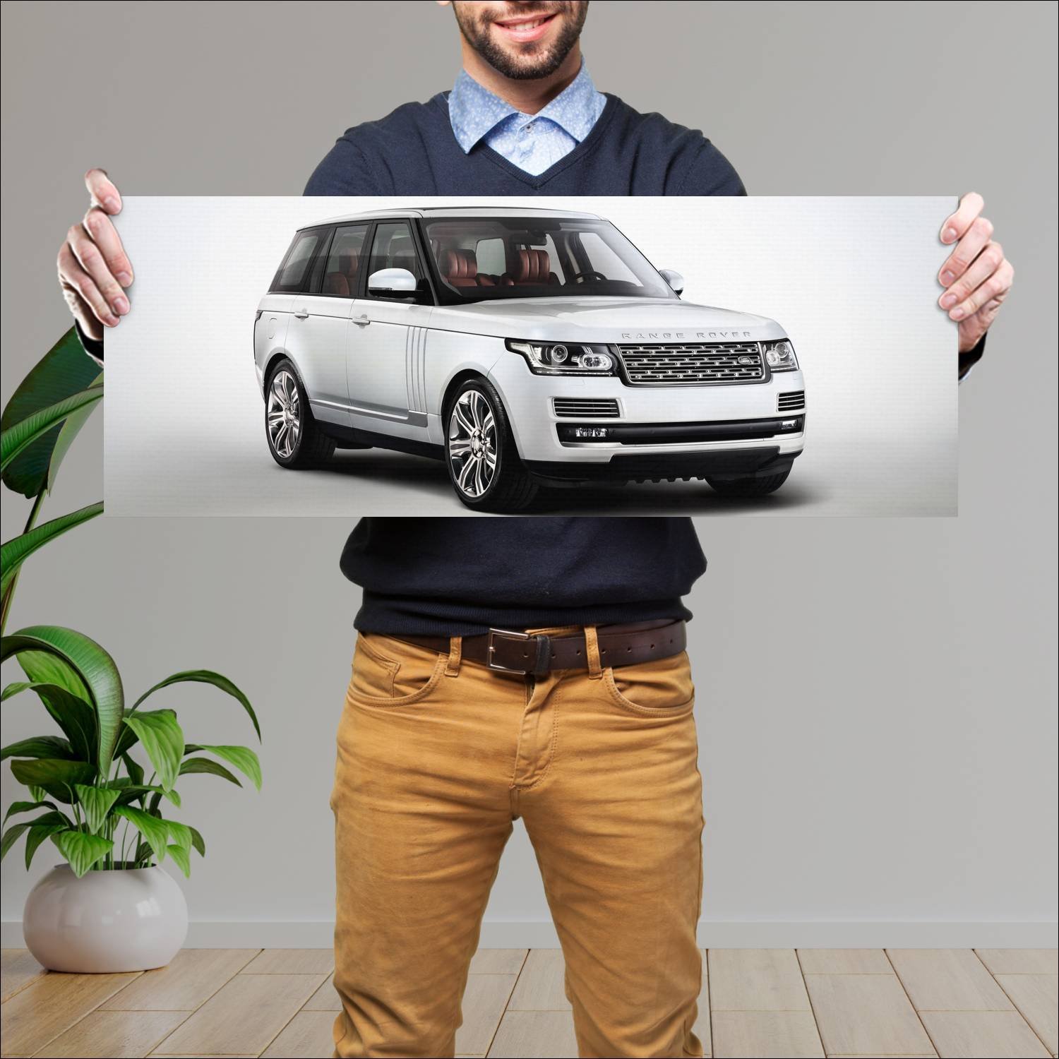 Cuadro grande 30x80cm 2014 range rover autobiograp 227 Land Rover