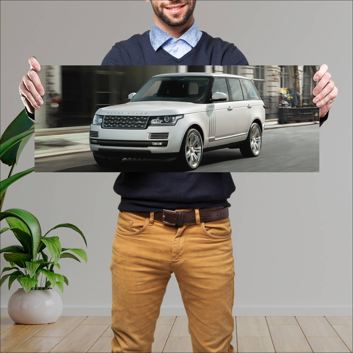 Cuadro grande 30x80cm 2014 range rover autobiograp 228 Land Rover