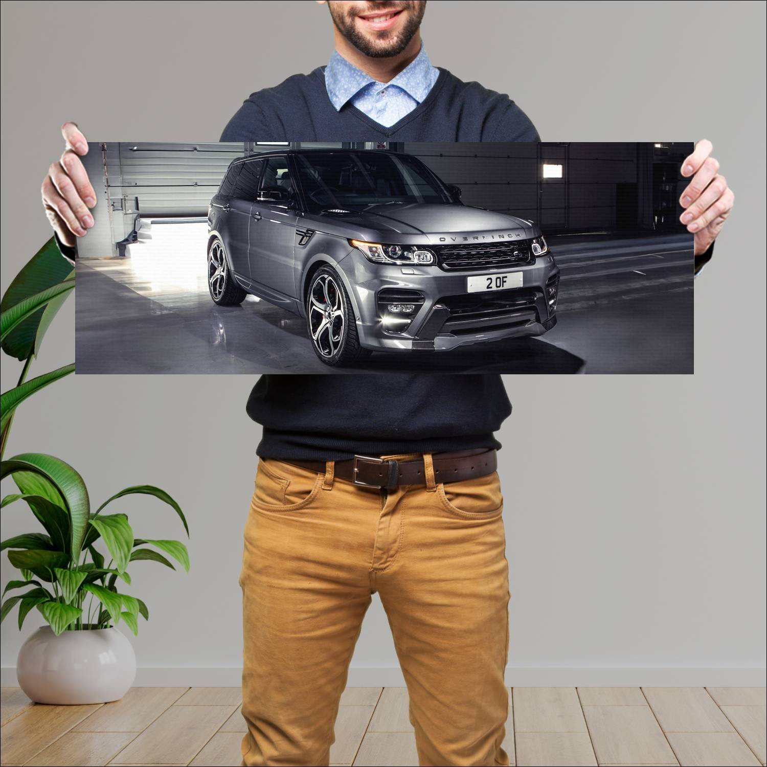 Cuadro grande 30x80cm 2014 range rover sport by ov 240 Land Rover