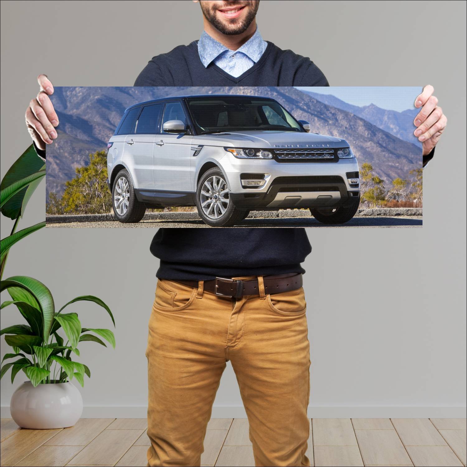 Cuadro grande 30x80cm 2014 range rover sport hse u 241 Land Rover