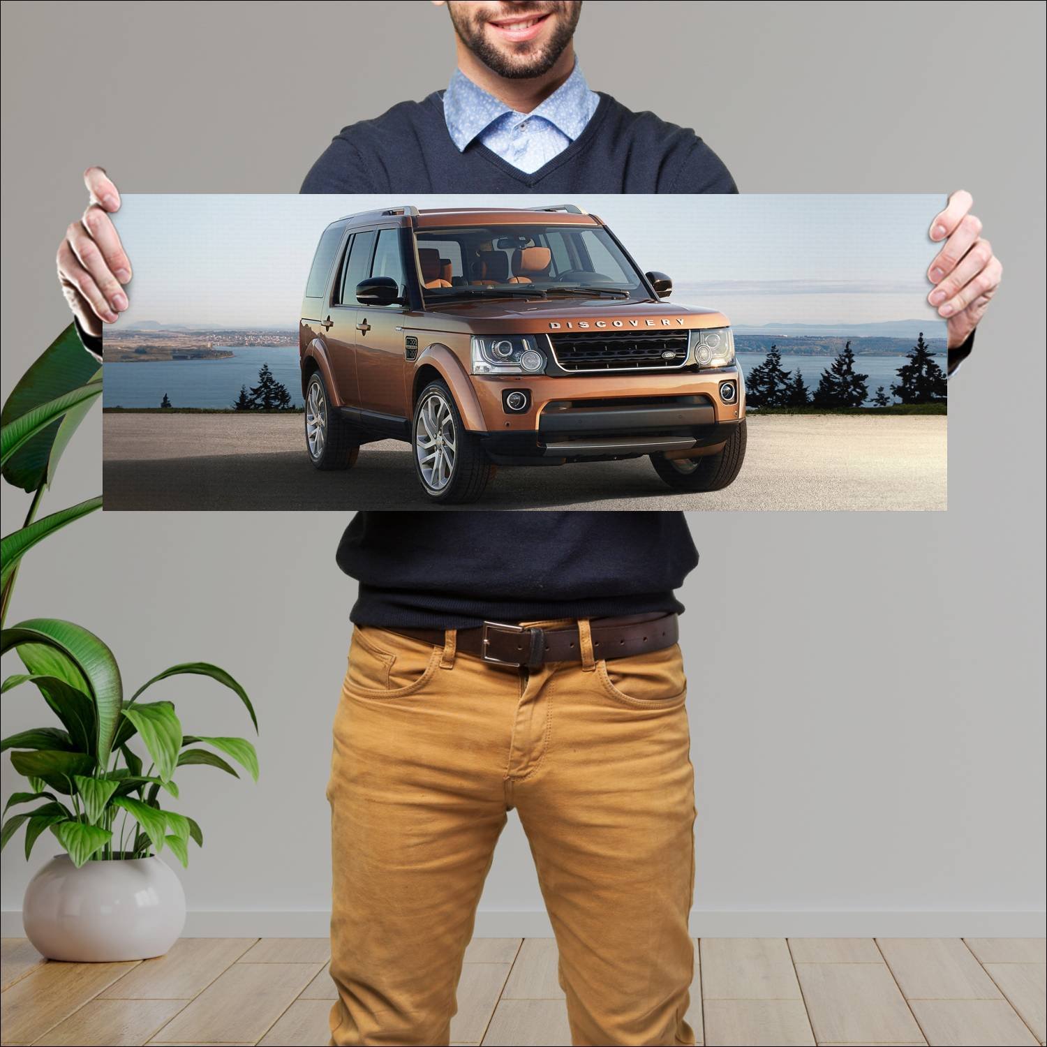 Cuadro grande 30x80cm 2015 land rover discovery la 259 Land Rover