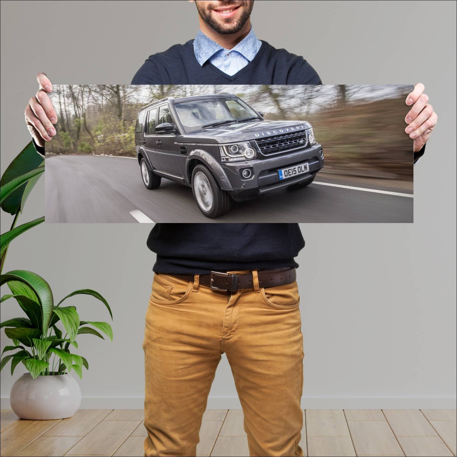 Cuadro grande 30x80cm 2015 land rover discovery la 260 Land Rover