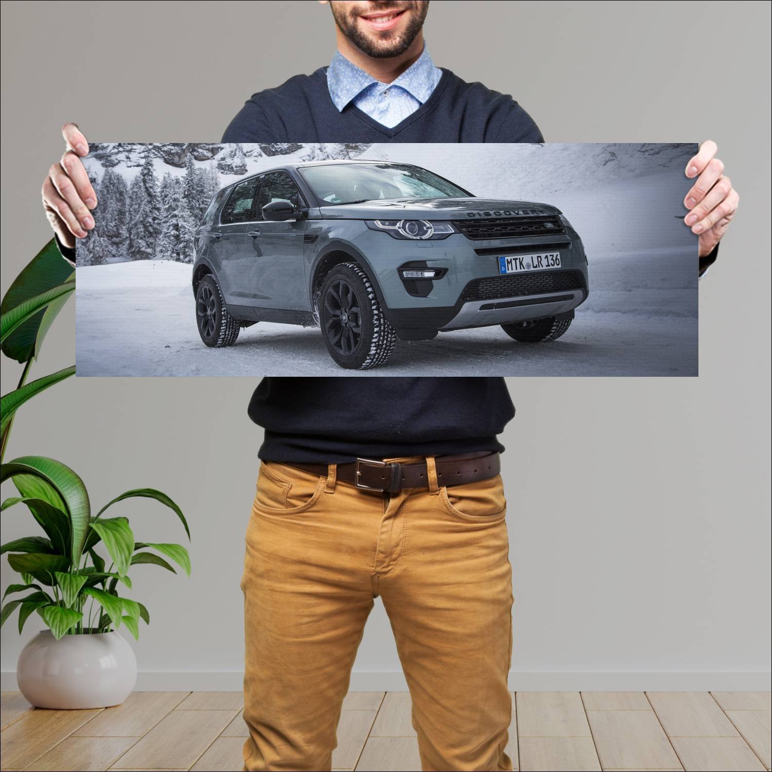 Cuadro grande 30x80cm 2015 land rover discovery sp 264 Land Rover