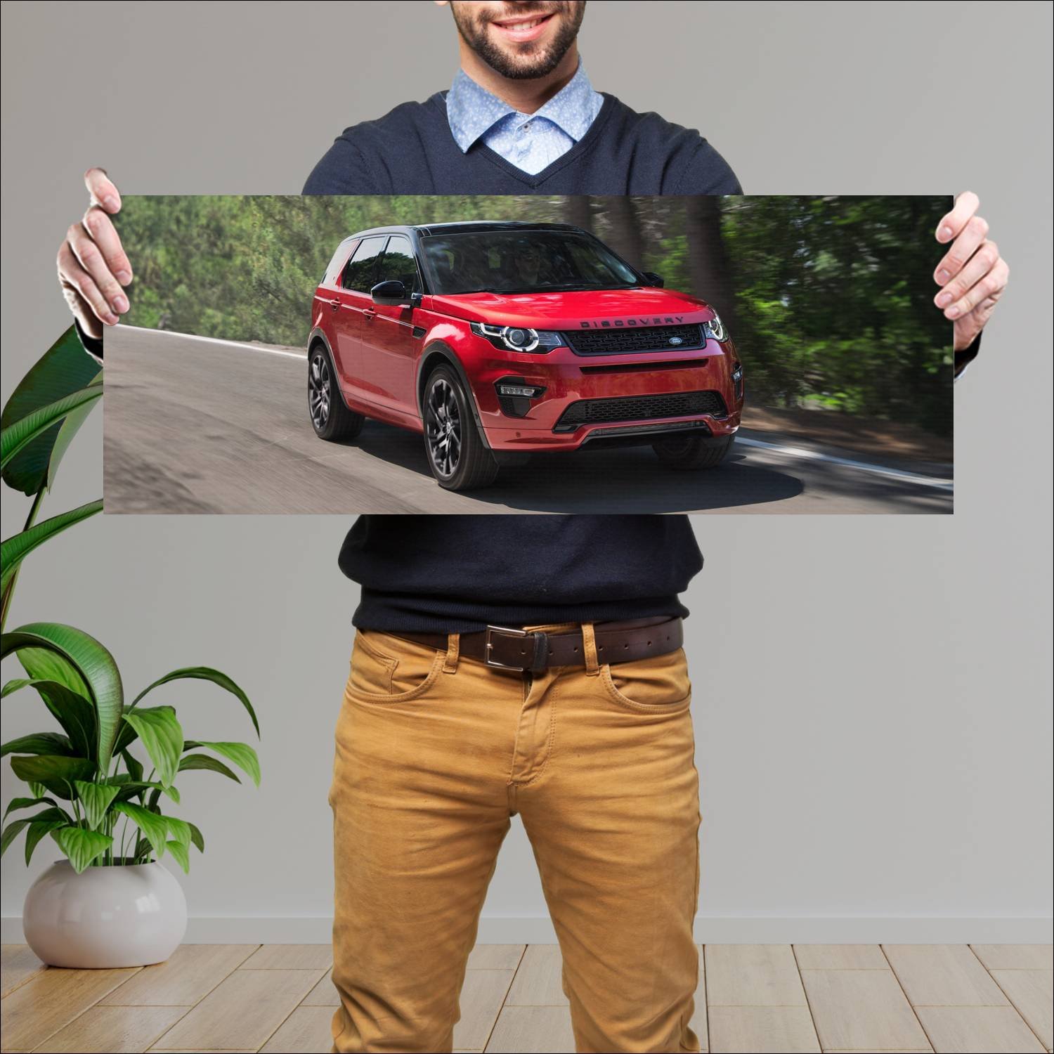 Cuadro grande 30x80cm 2015 land rover discovery sp 265 Land Rover