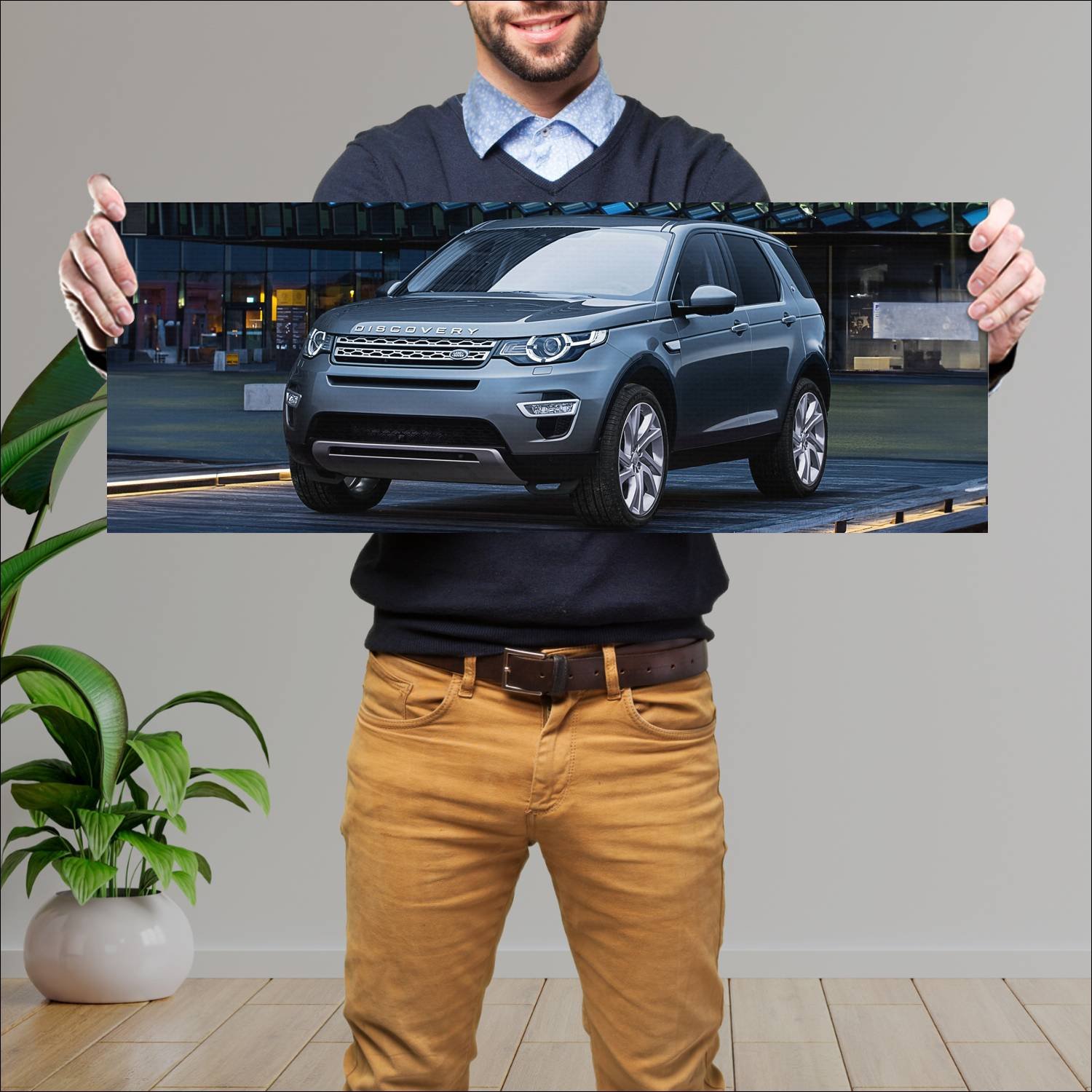 Cuadro grande 30x80cm 2015 land rover discovery sp 268 Land Rover