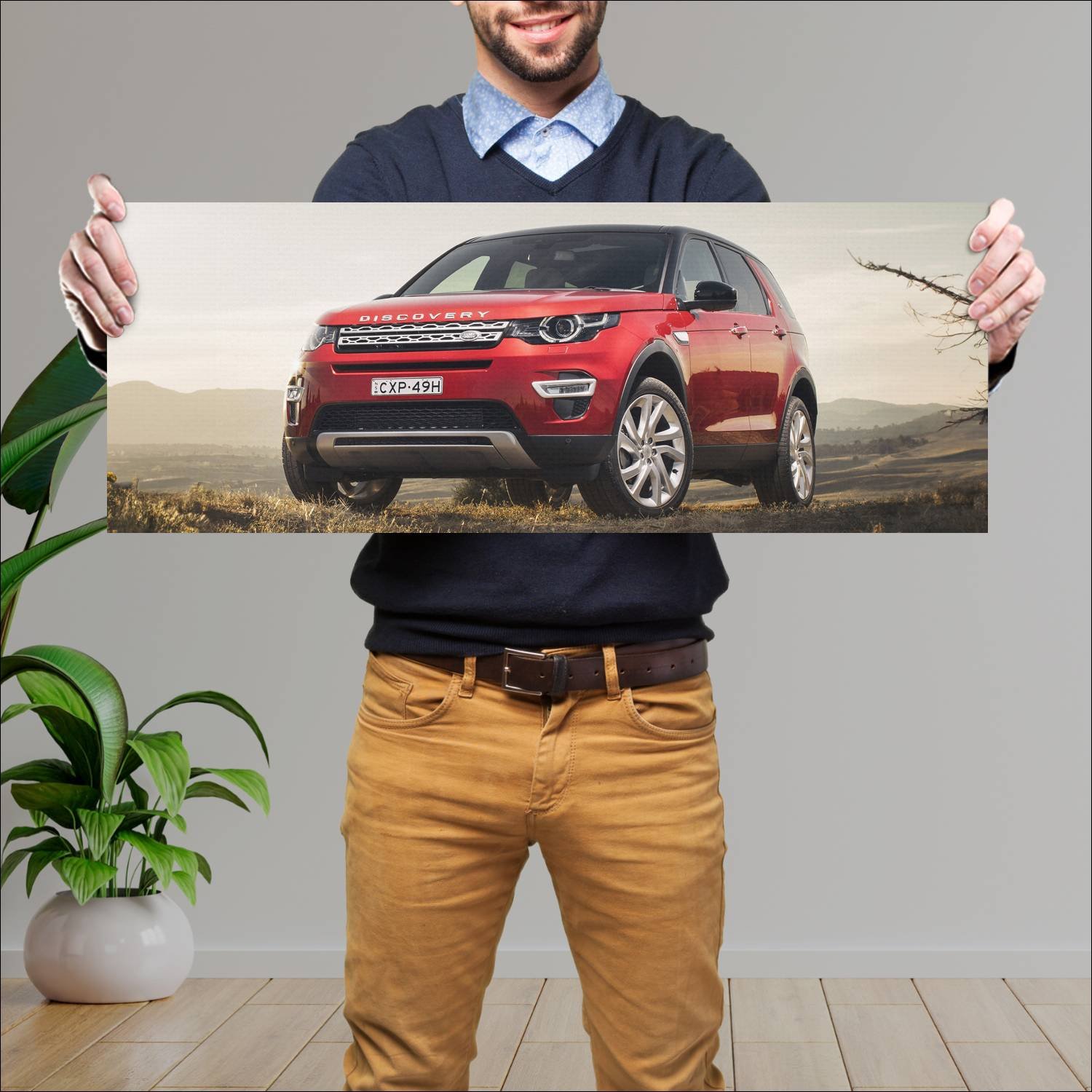 Cuadro grande 30x80cm 2015 land rover discovery sp 269 Land Rover