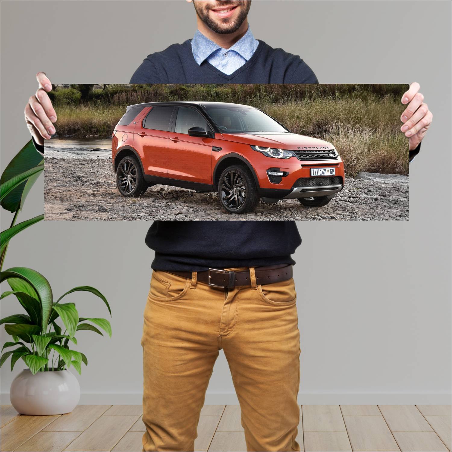 Cuadro grande 30x80cm 2015 land rover discovery sp 273 Land Rover