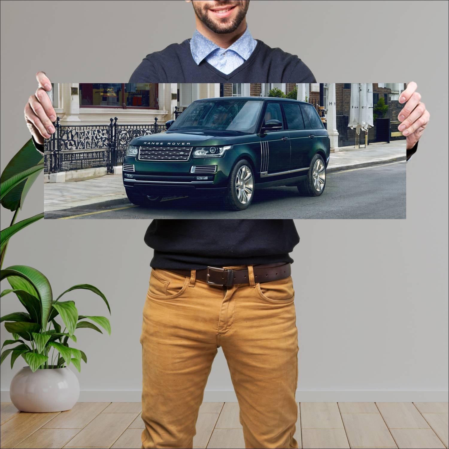 Cuadro grande 30x80cm 2015 range rover autobiograp 277 Land Rover