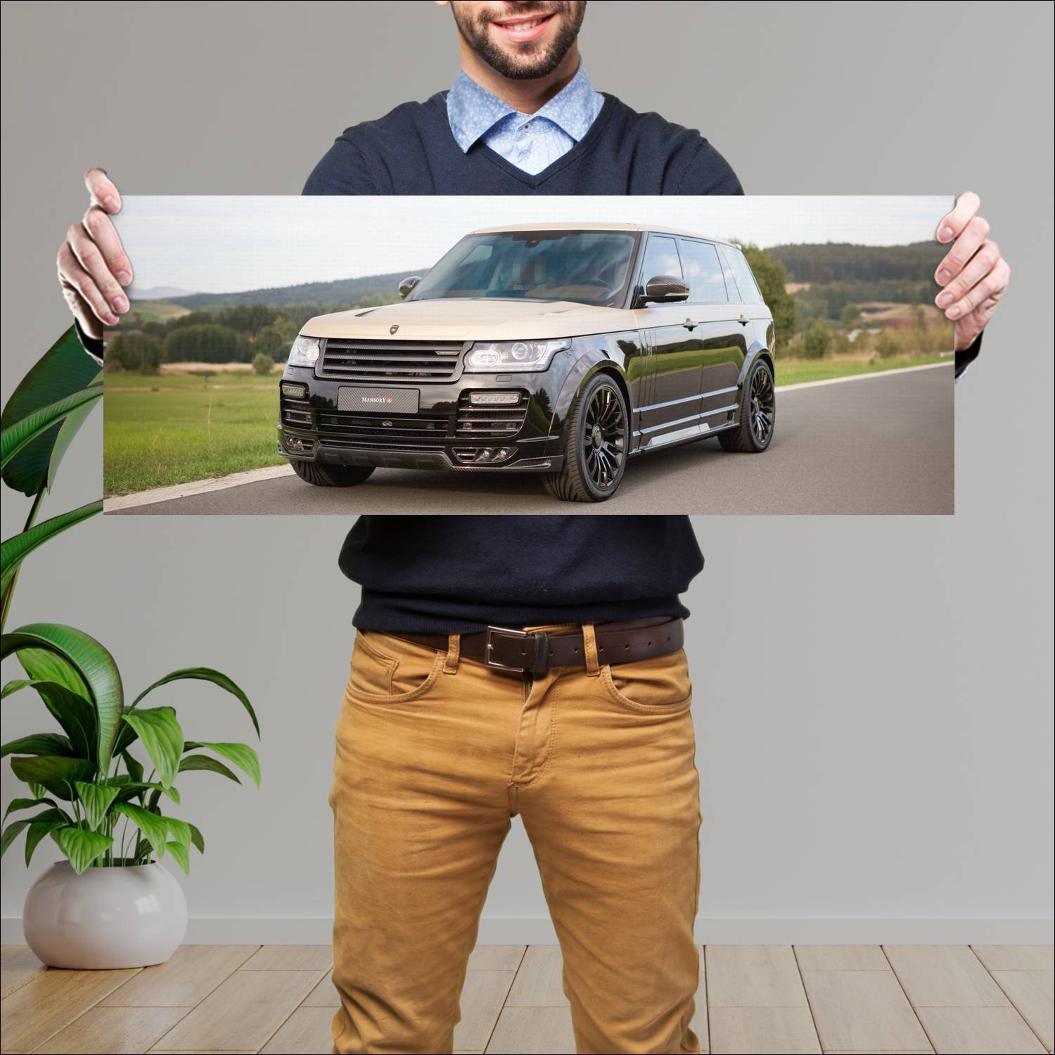 Cuadro grande 30x80cm 2015 range rover autobiograp 278 Land Rover