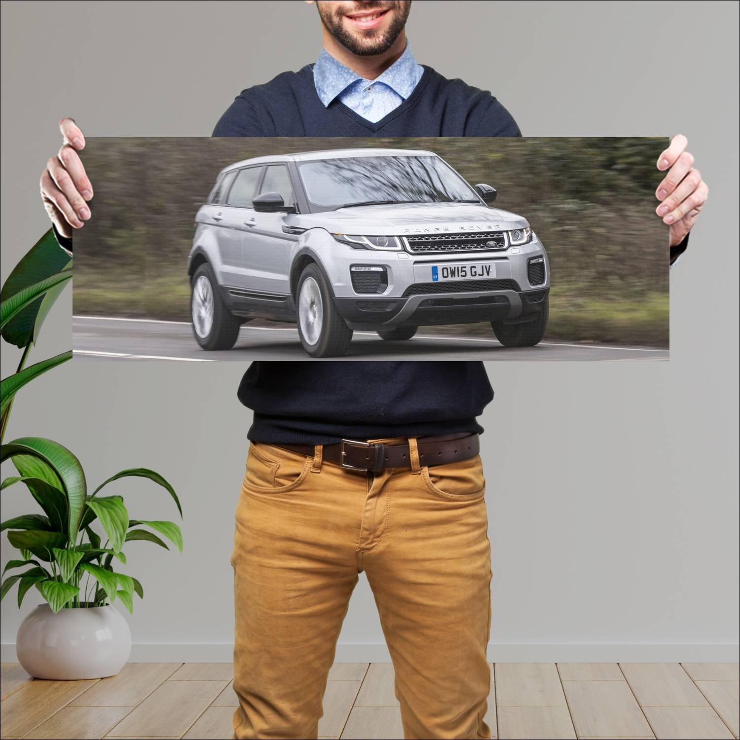 Cuadro grande 30x80cm 2015 range rover evoque uk 3 285 Land Rover