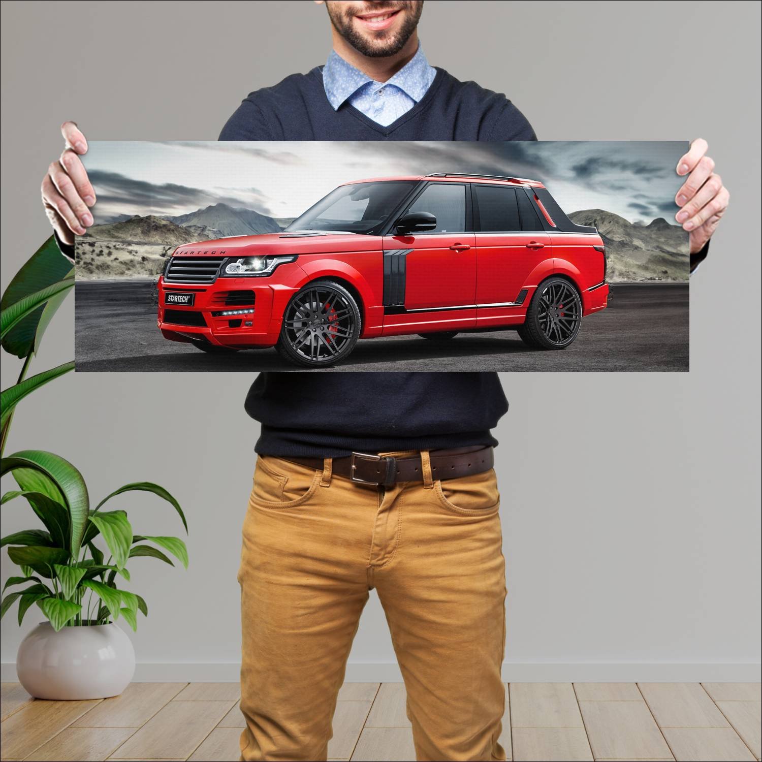 Cuadro grande 30x80cm 2015 range rover pickup by s 286 Land Rover