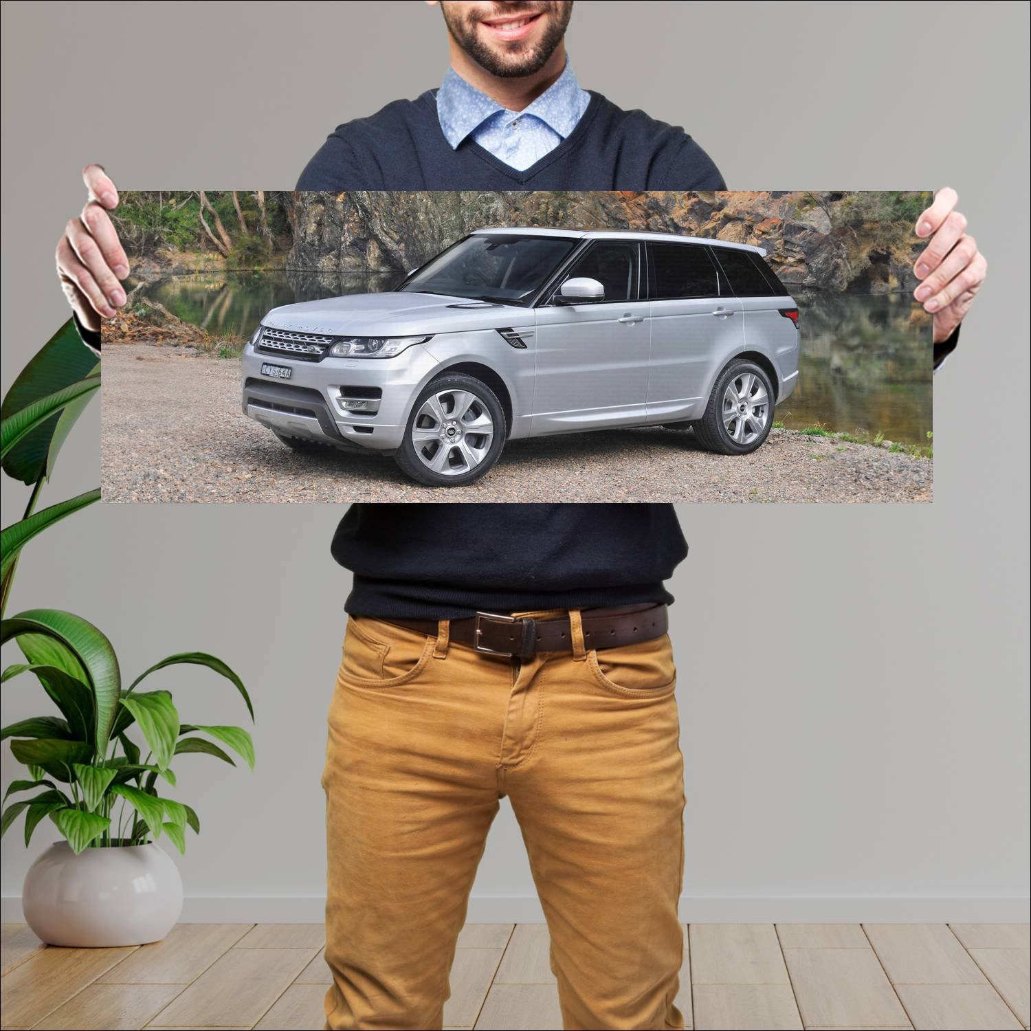 Cuadro grande 30x80cm 2015 range rover sport hybri 289 Land Rover