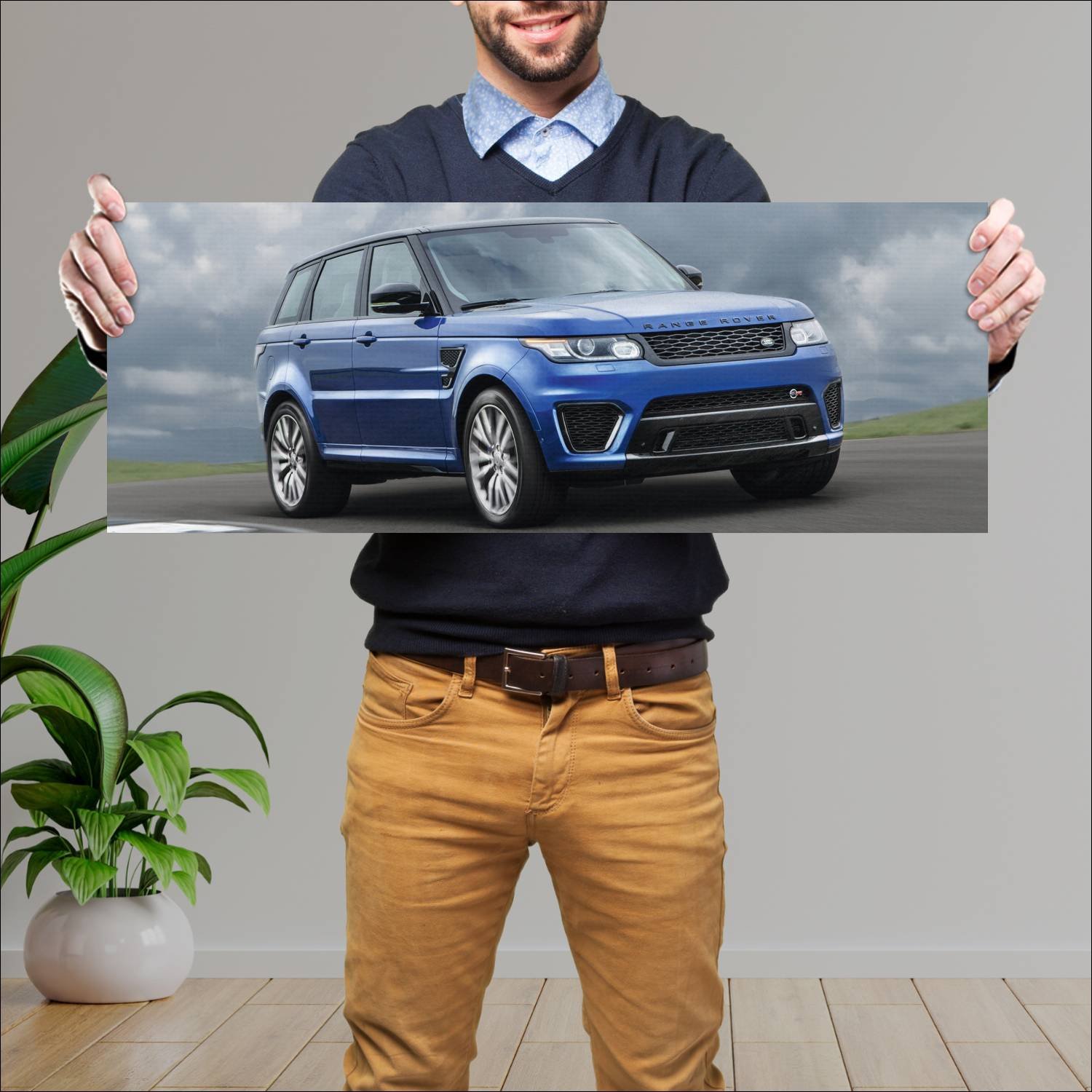 Cuadro grande 30x80cm 2015 range rover sport svr 1 292 Land Rover