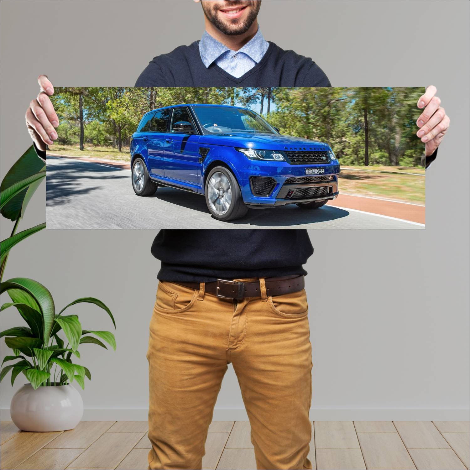 Cuadro grande 30x80cm 2015 range rover sport svr a 293 Land Rover