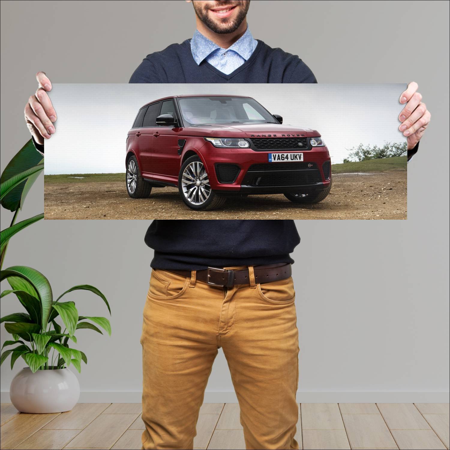 Cuadro grande 30x80cm 2015 range rover sport svr u 295 Land Rover
