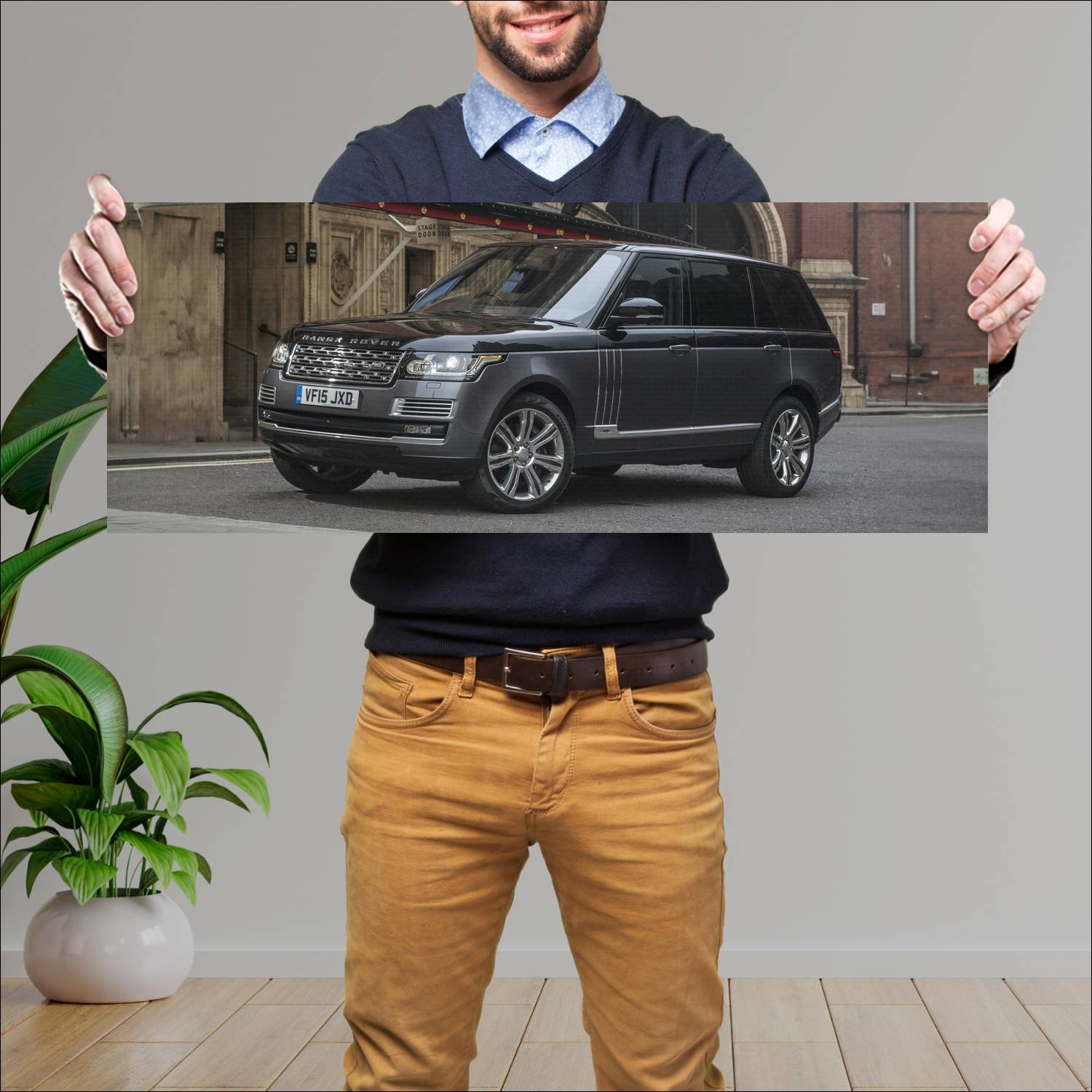 Cuadro grande 30x80cm 2015 range rover sv autobiog 296 Land Rover