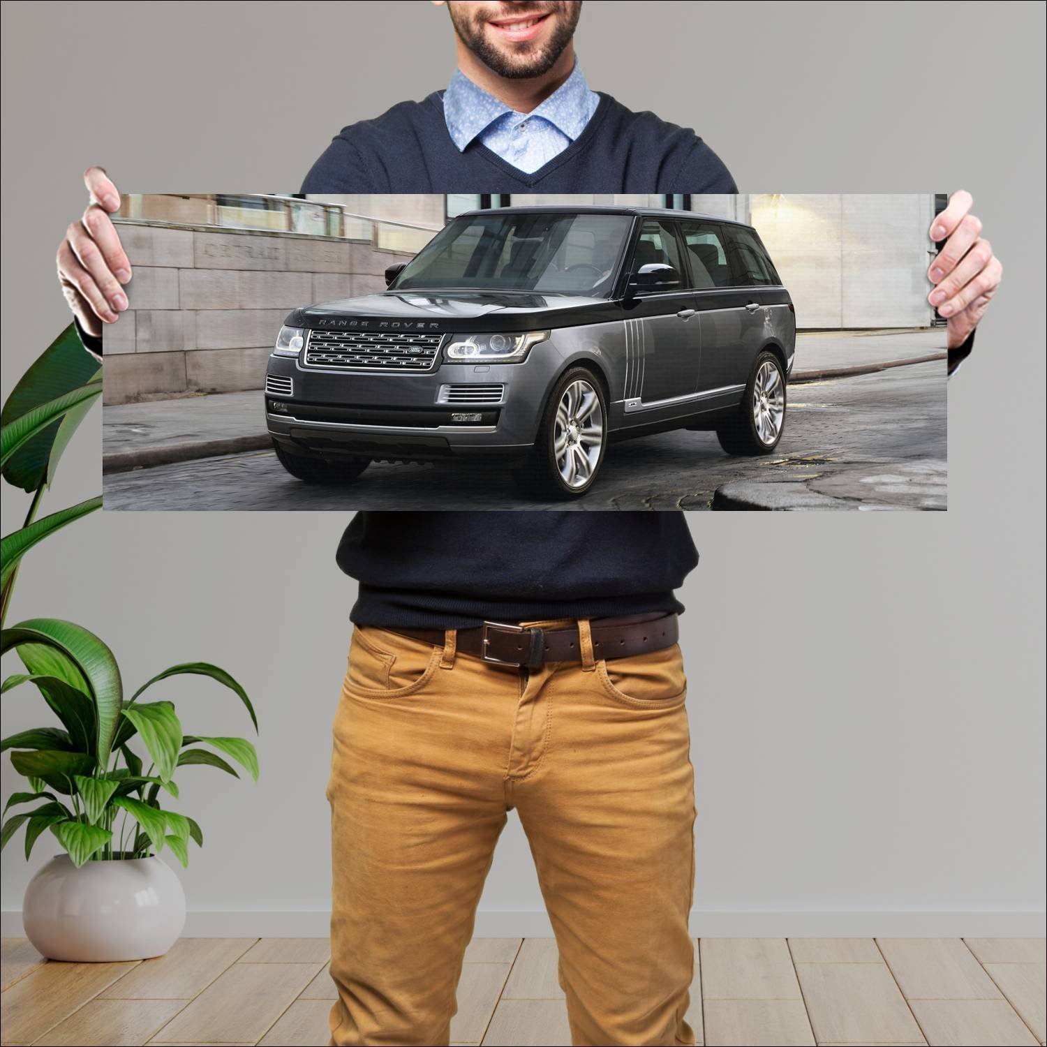Cuadro grande 30x80cm 2015 range rover sv autobiog 297 Land Rover
