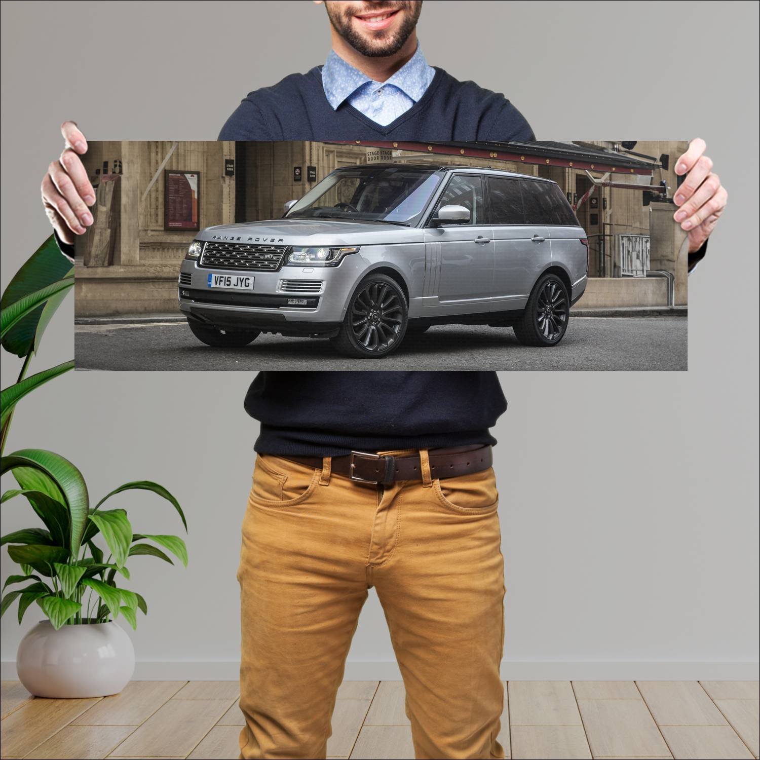 Cuadro grande 30x80cm 2015 range rover sv autobiog 298 Land Rover