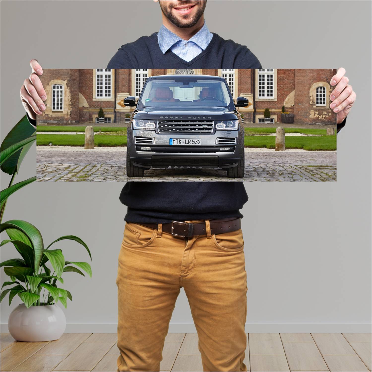 Cuadro grande 30x80cm 2015 range rover svautobiogr 301 Land Rover