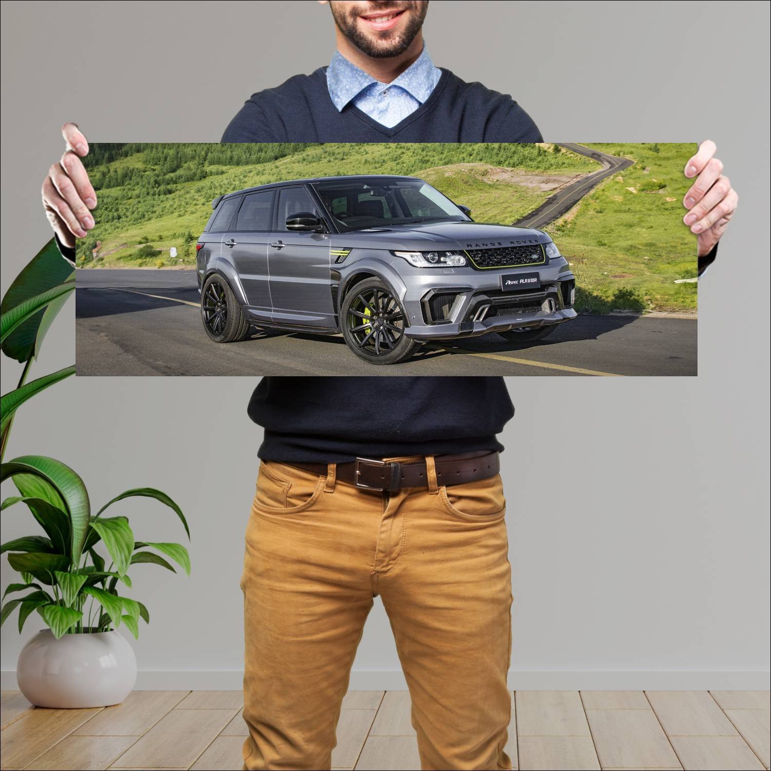 Cuadro grande 30x80cm 2016 aspec plr610r auto 303 Land Rover